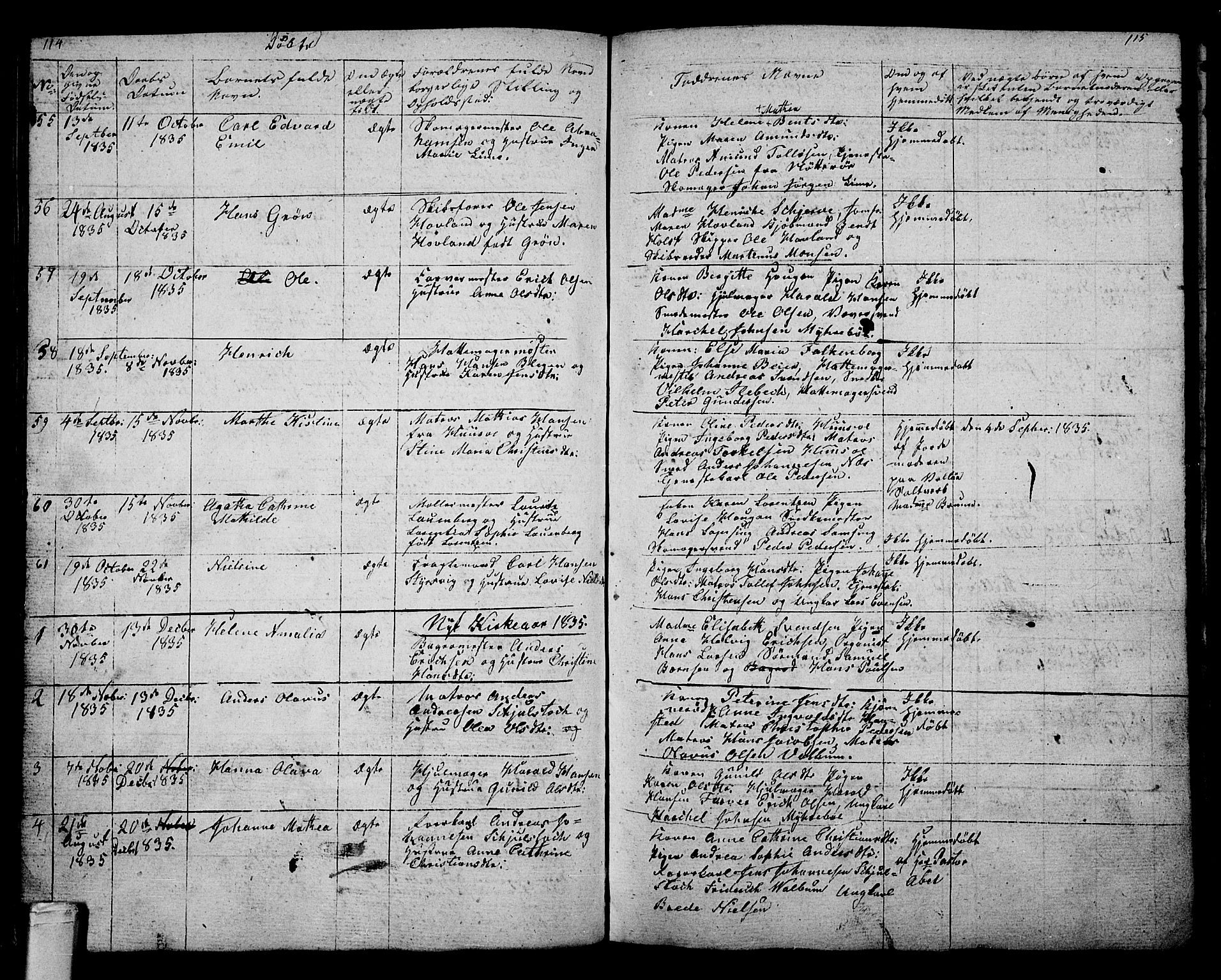 Tønsberg kirkebøker, AV/SAKO-A-330/G/Ga/L0002: Parish register (copy) no. 2, 1827-1854, p. 114-115