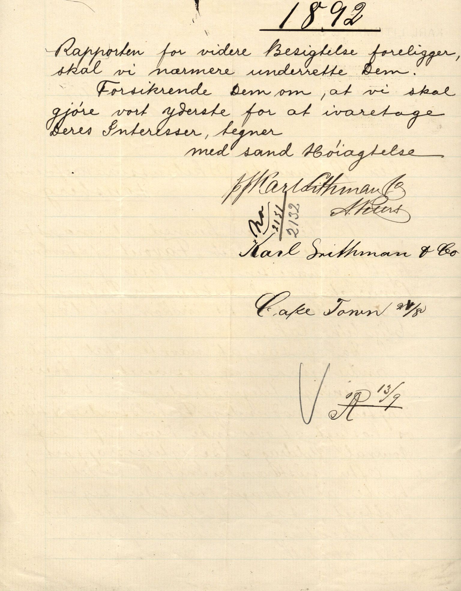 Pa 63 - Østlandske skibsassuranceforening, VEMU/A-1079/G/Ga/L0028/0002: Havaridokumenter / Marie, Favorit, Tabor, Sylphiden, Berthel, America, 1892, p. 29