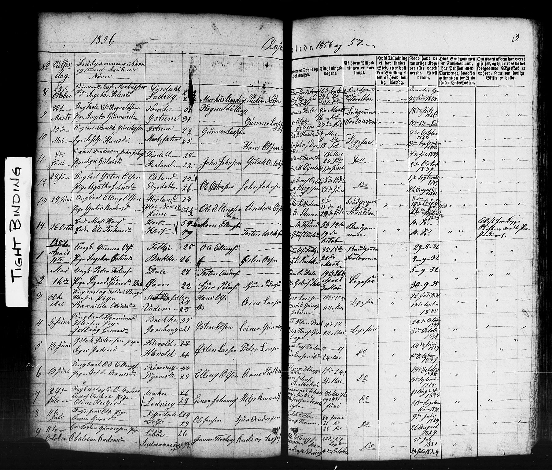 Lavik sokneprestembete, AV/SAB-A-80901: Parish register (copy) no. B 1, 1854-1881, p. 3