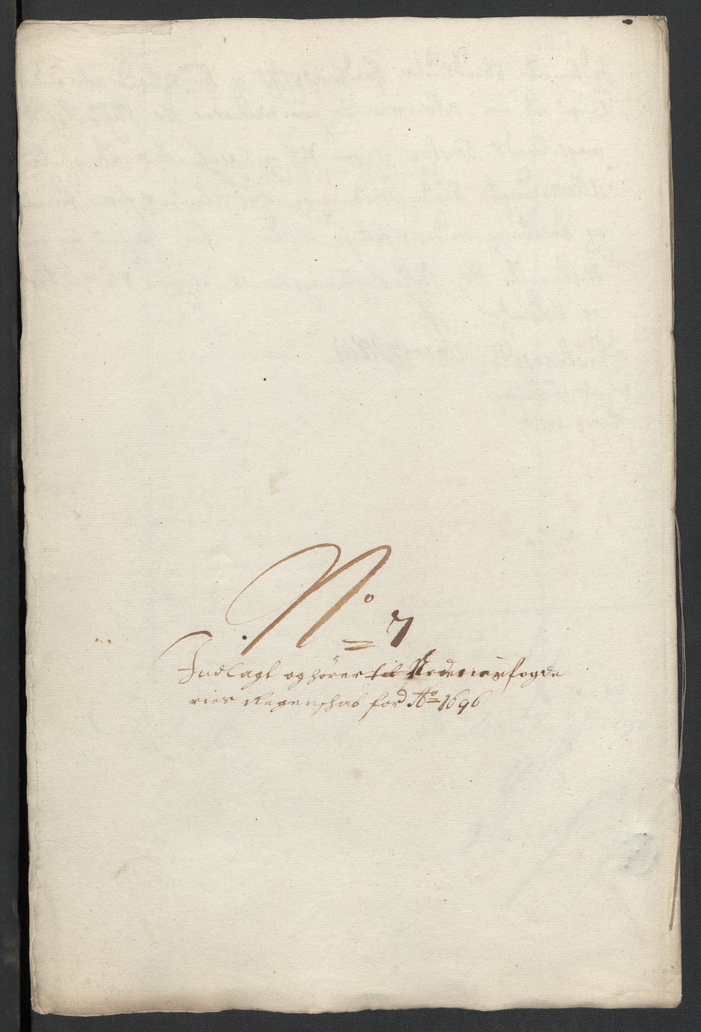 Rentekammeret inntil 1814, Reviderte regnskaper, Fogderegnskap, AV/RA-EA-4092/R39/L2313: Fogderegnskap Nedenes, 1696-1697, p. 43