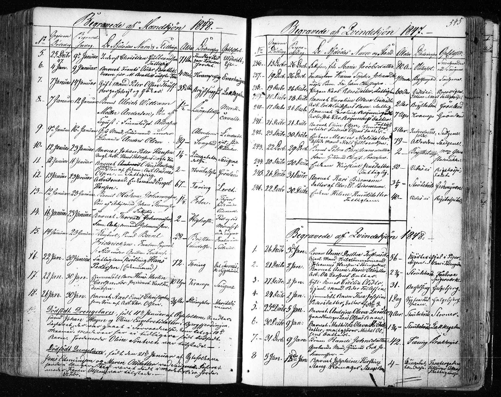 Aker prestekontor kirkebøker, AV/SAO-A-10861/F/L0019: Parish register (official) no. 19, 1842-1852, p. 545