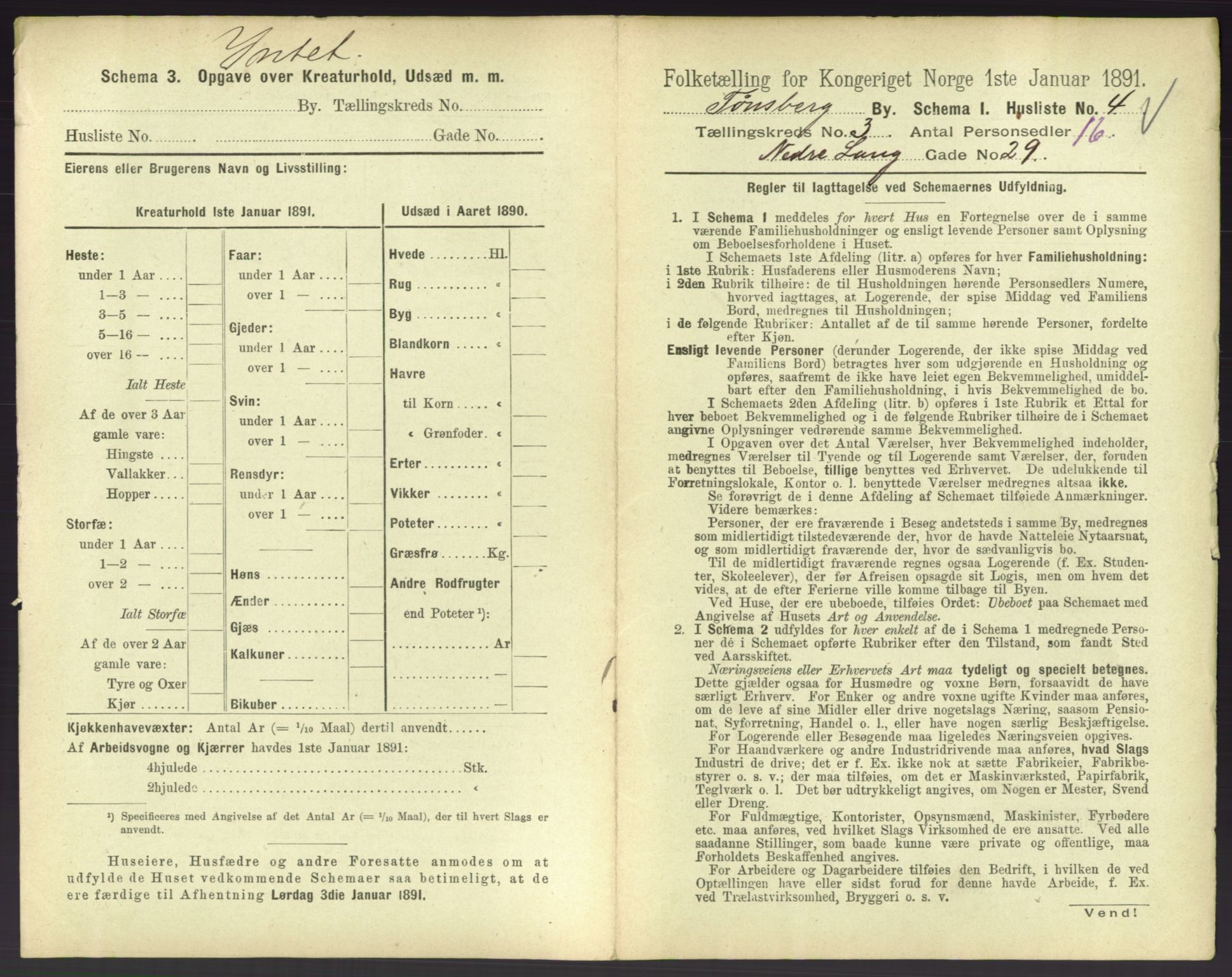 RA, 1891 census for 0705 Tønsberg, 1891, p. 156