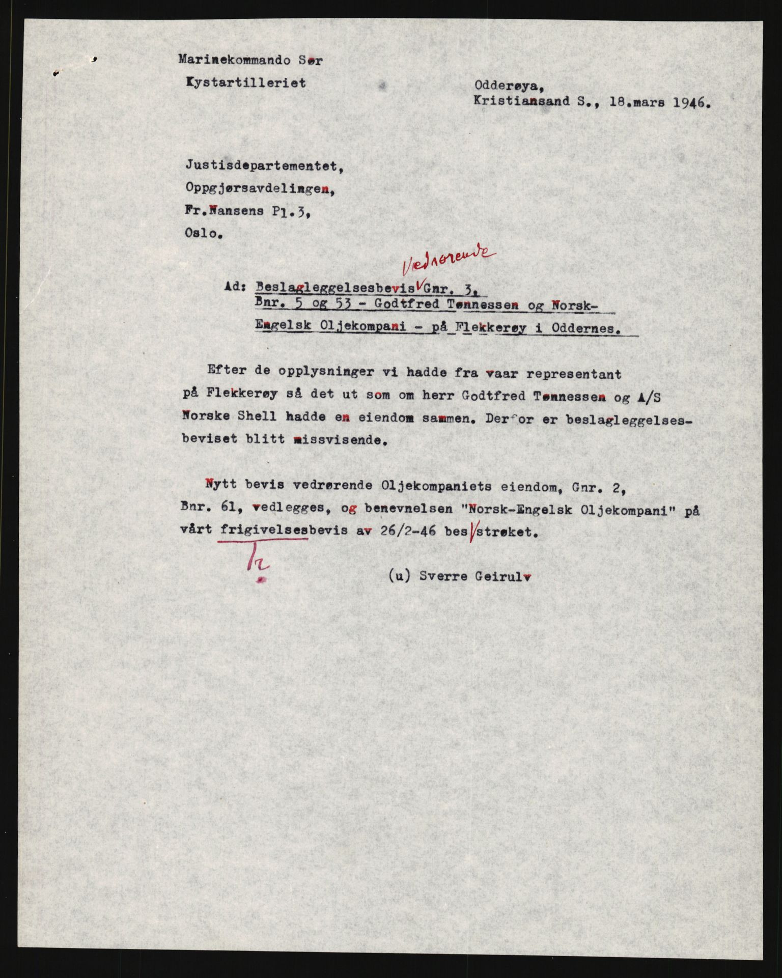 Forsvarsdepartementet, 10. kontor / Oppgjørskontoret, AV/RA-RAFA-1225/D/Da/L0062: Laksevika batteri, Kristiansand; Laksevåg ubåtbunker, Bergen, 1940-1962, p. 839