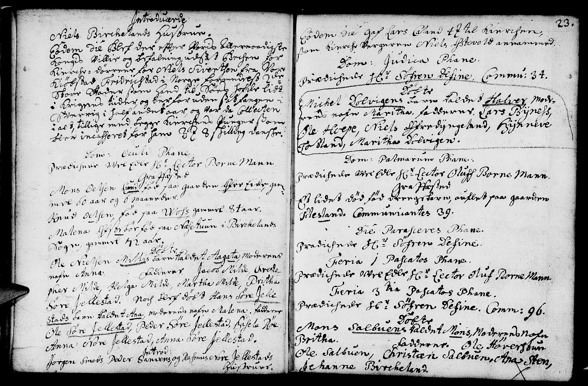 Fana Sokneprestembete, AV/SAB-A-75101/H/Haa/Haaa/L0002: Parish register (official) no. A 2, 1719-1735, p. 23