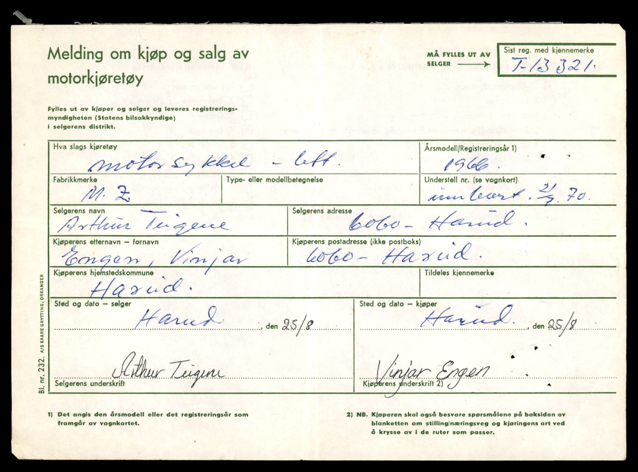 Møre og Romsdal vegkontor - Ålesund trafikkstasjon, SAT/A-4099/F/Fe/L0038: Registreringskort for kjøretøy T 13180 - T 13360, 1927-1998, p. 2371