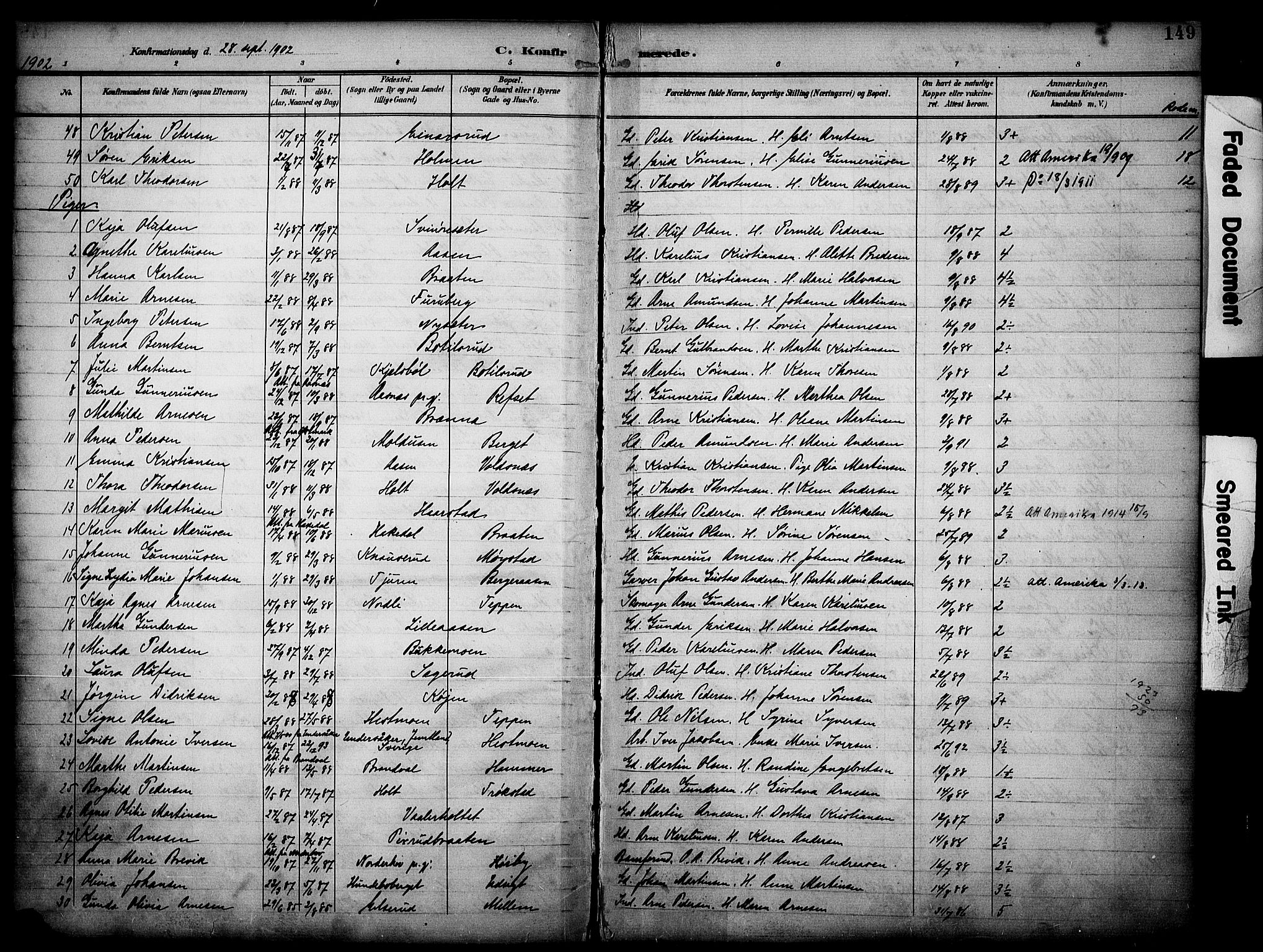 Grue prestekontor, AV/SAH-PREST-036/H/Ha/Haa/L0013: Parish register (official) no. 13, 1898-1910, p. 149