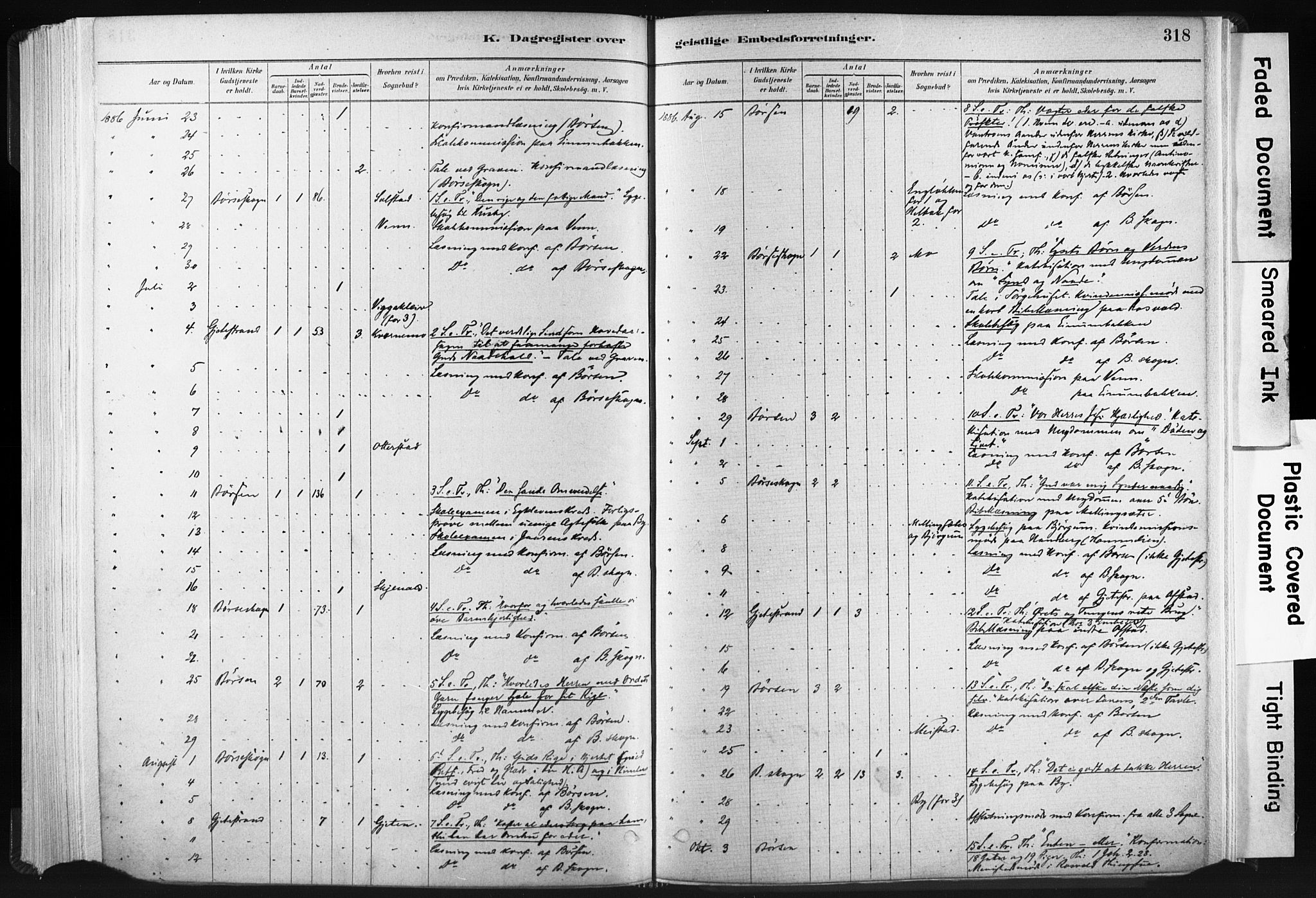 Ministerialprotokoller, klokkerbøker og fødselsregistre - Sør-Trøndelag, AV/SAT-A-1456/665/L0773: Parish register (official) no. 665A08, 1879-1905, p. 318