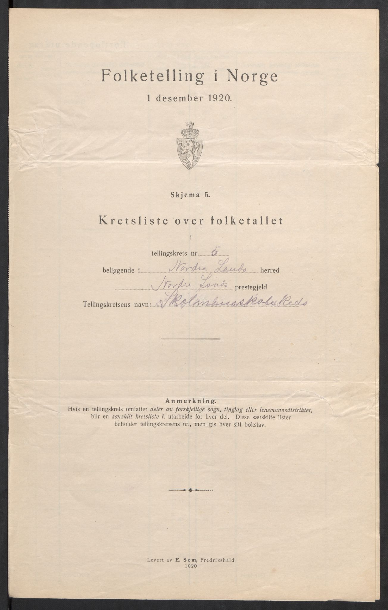 SAH, 1920 census for Nordre Land, 1920, p. 26