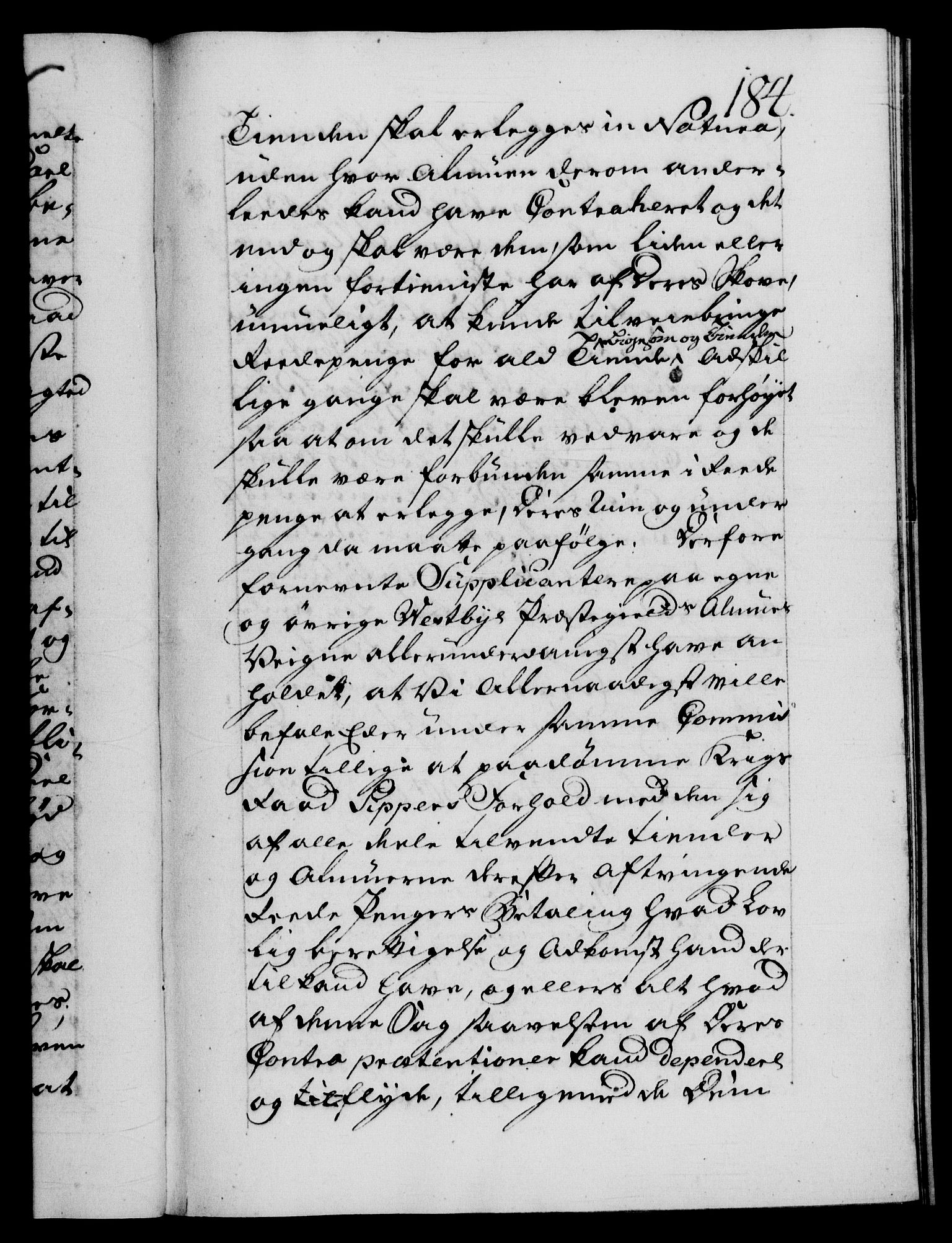 Danske Kanselli 1572-1799, RA/EA-3023/F/Fc/Fca/Fcab/L0035: Norske tegnelser, 1755-1756, p. 184a