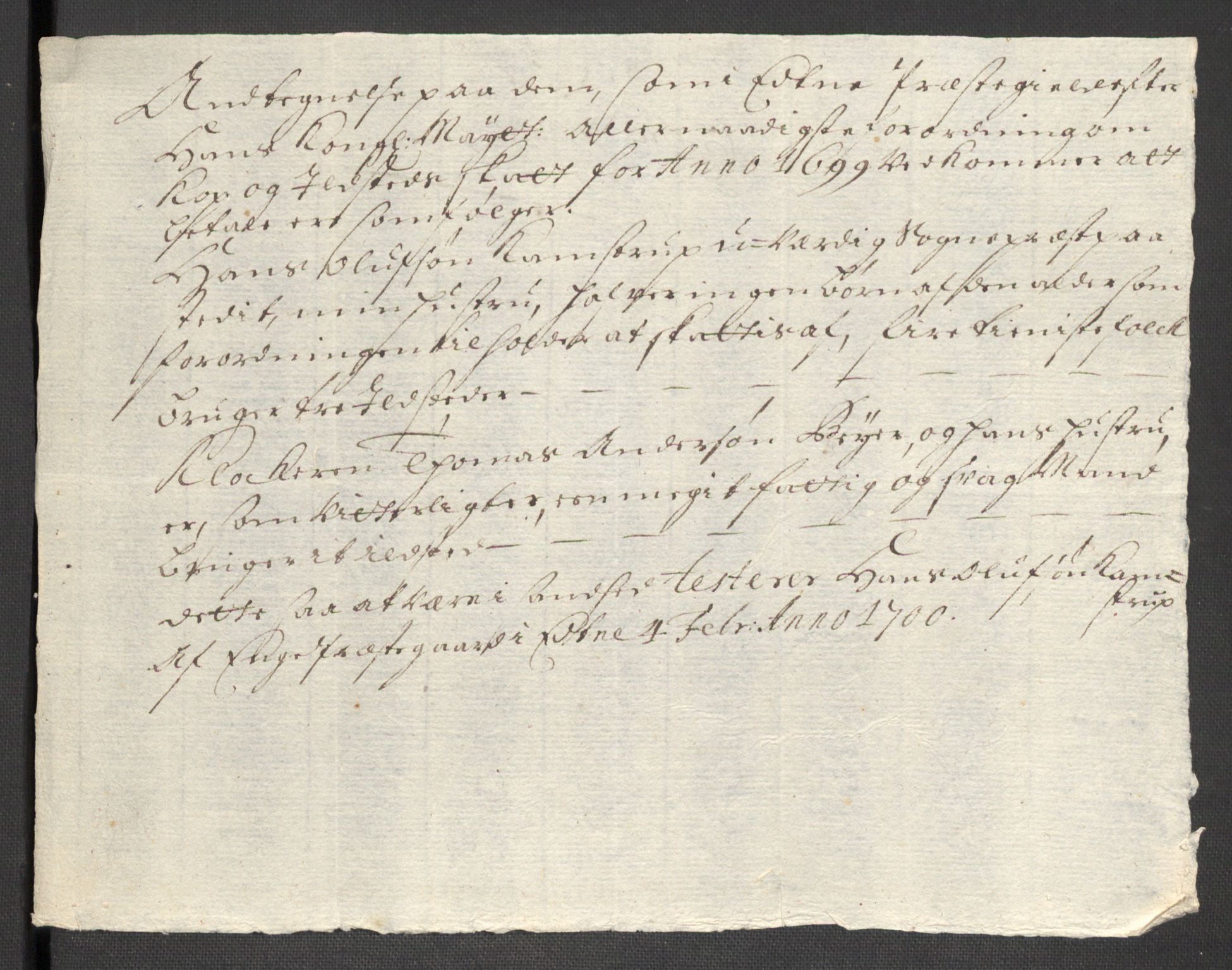 Rentekammeret inntil 1814, Reviderte regnskaper, Fogderegnskap, AV/RA-EA-4092/R48/L2978: Fogderegnskap Sunnhordland og Hardanger, 1699, p. 317