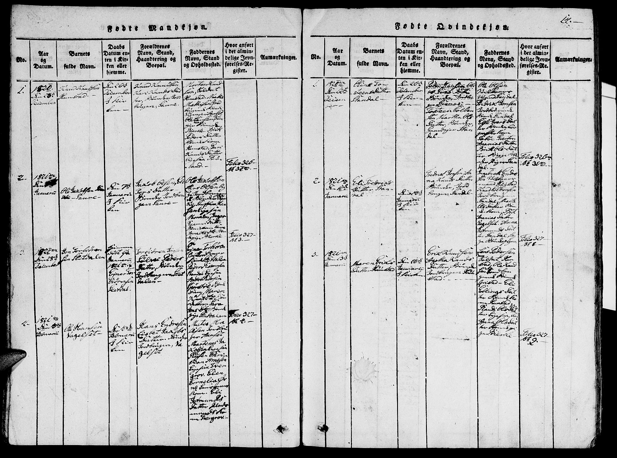 Ministerialprotokoller, klokkerbøker og fødselsregistre - Møre og Romsdal, AV/SAT-A-1454/515/L0207: Parish register (official) no. 515A03, 1819-1829, p. 14