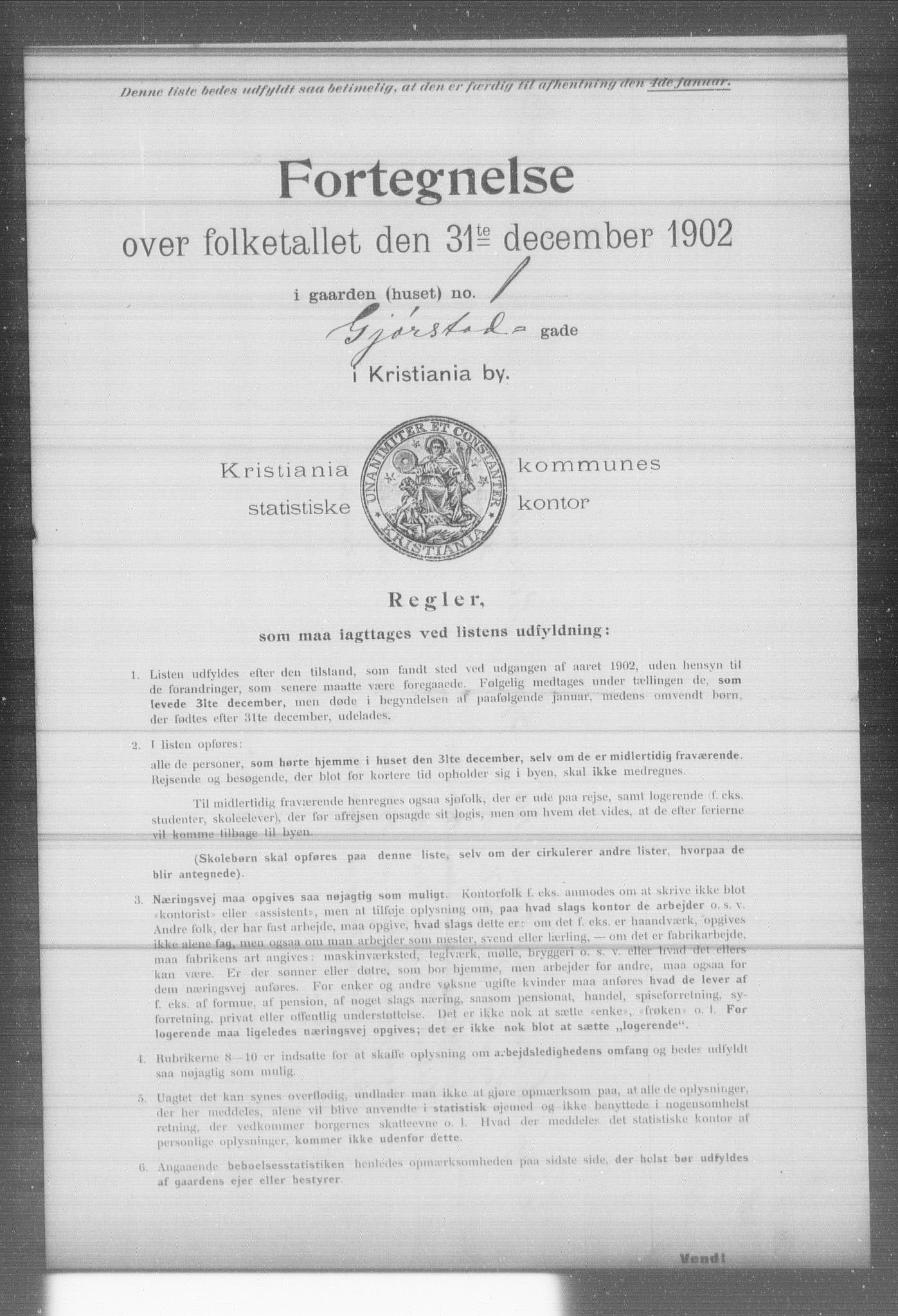 OBA, Municipal Census 1902 for Kristiania, 1902, p. 5663