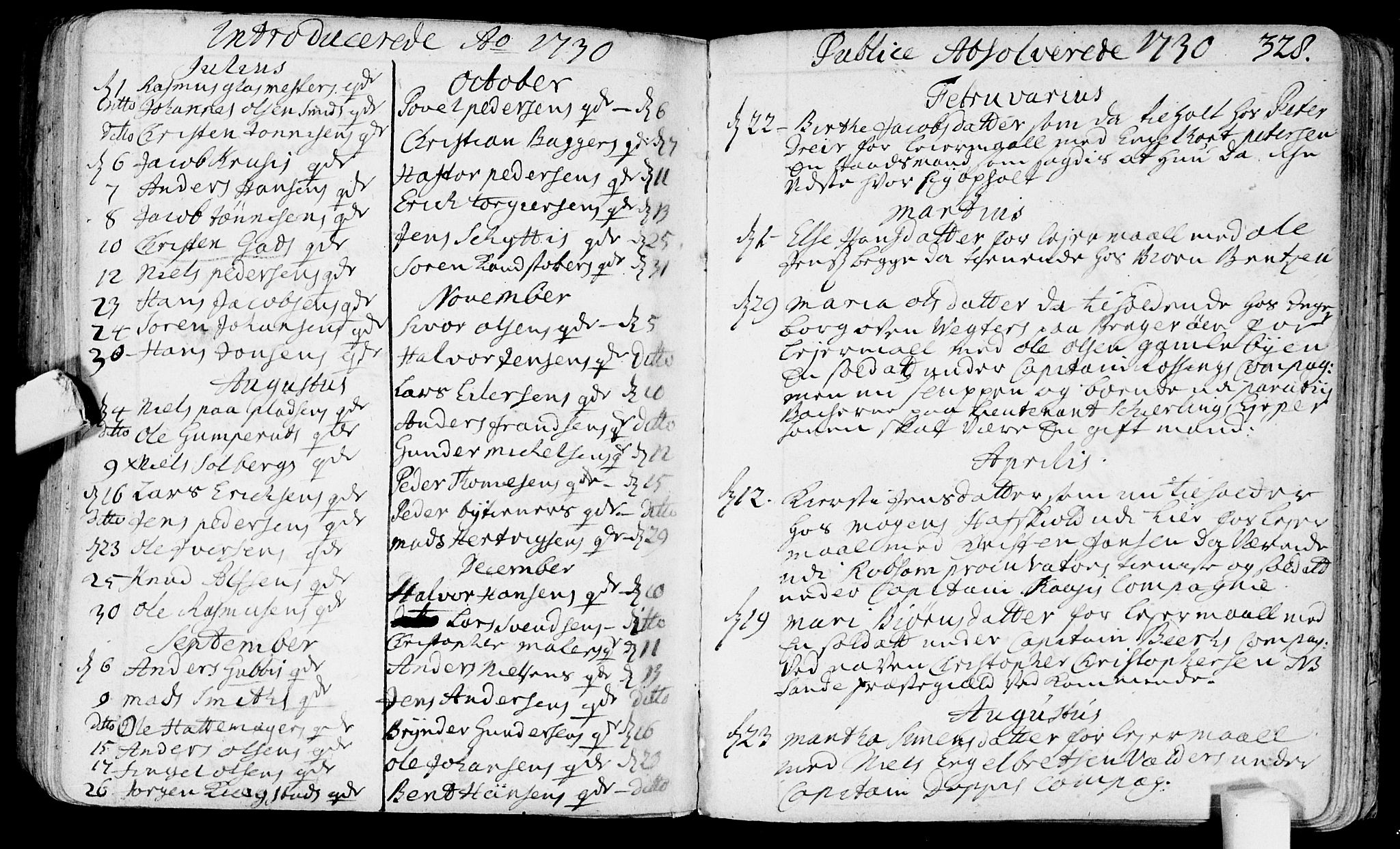 Bragernes kirkebøker, SAKO/A-6/F/Fa/L0003: Parish register (official) no. I 3, 1706-1734, p. 328
