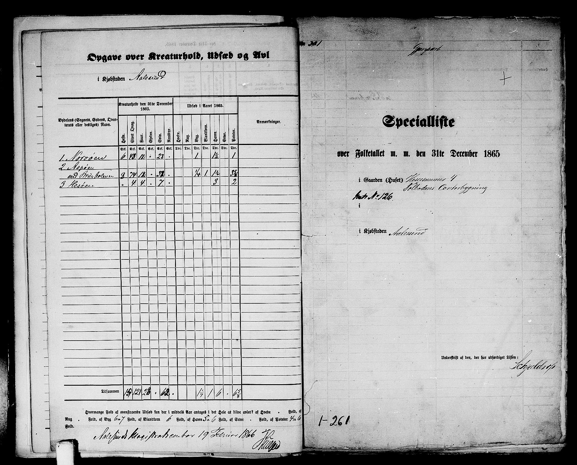 RA, 1865 census for Ålesund, 1865, p. 8