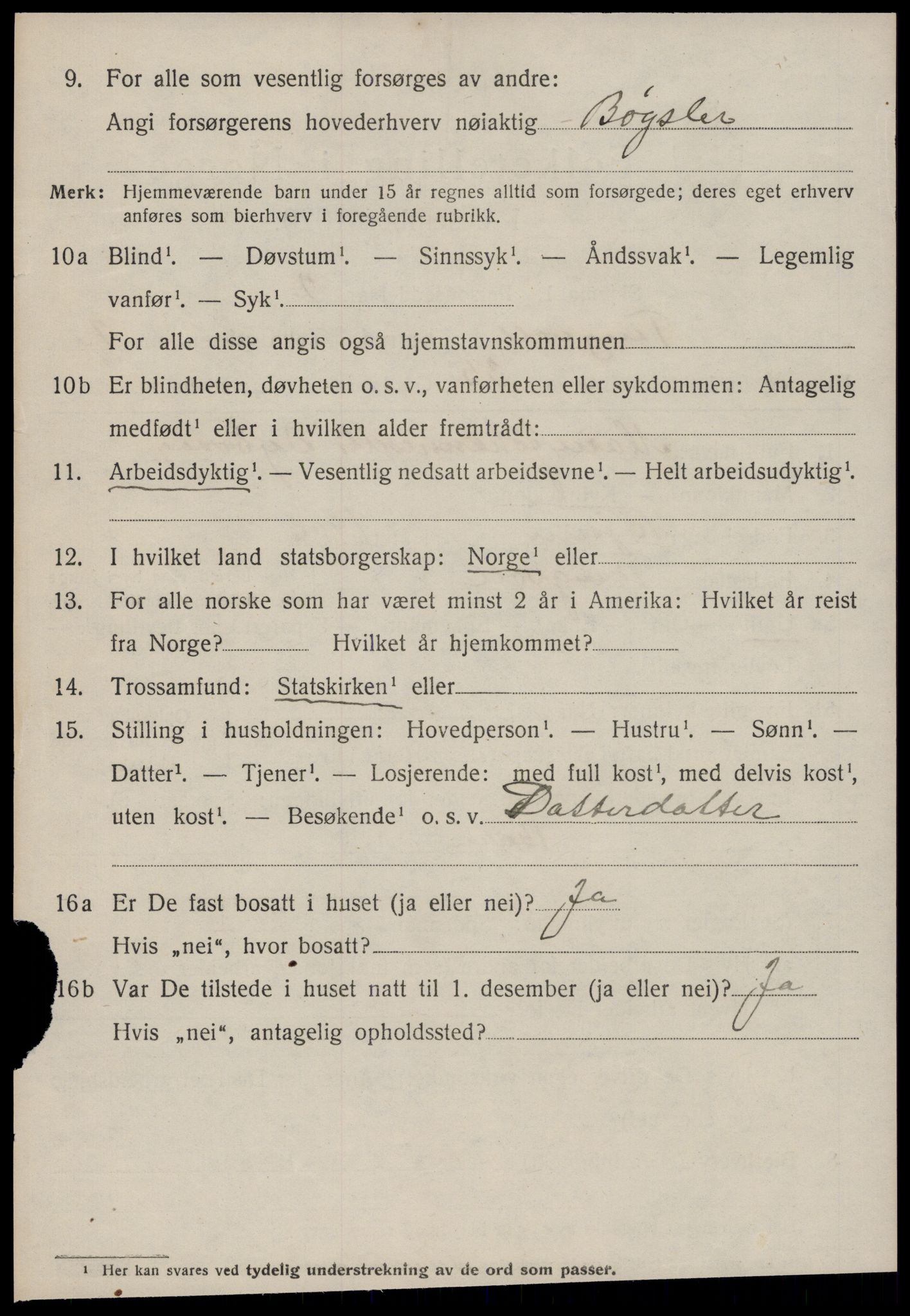 SAT, 1920 census for Tingvoll, 1920, p. 1635