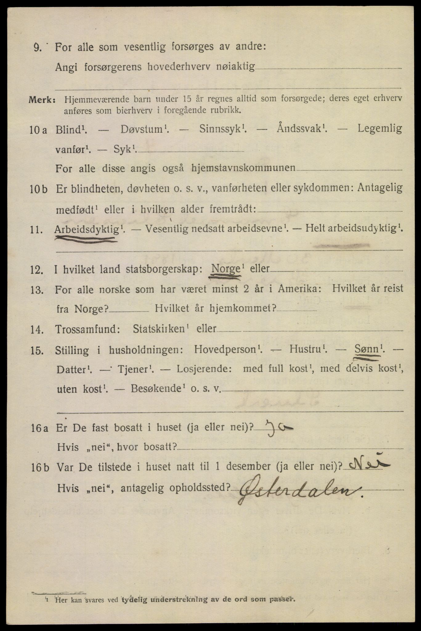 SAKO, 1920 census for Brevik, 1920, p. 7121