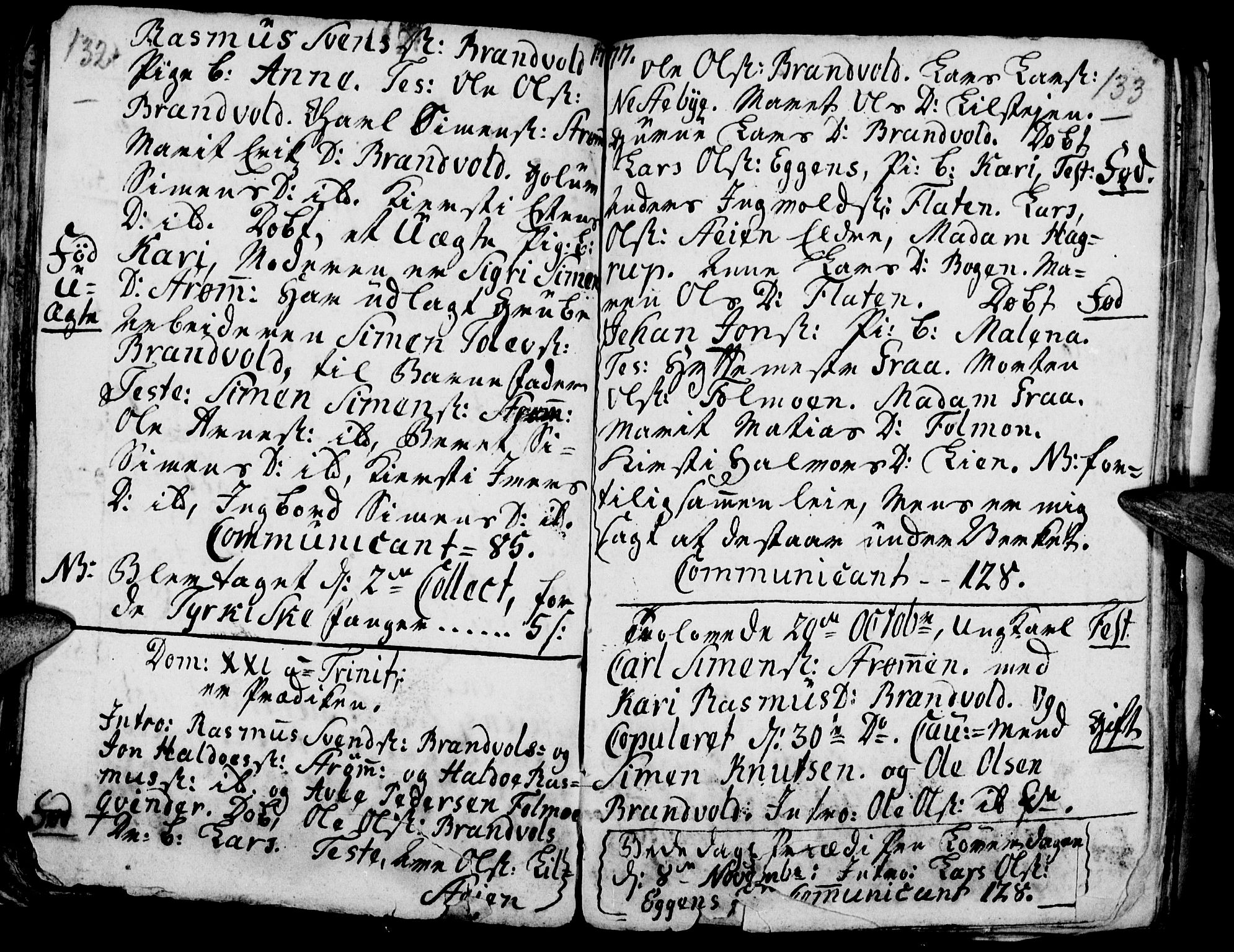 Tynset prestekontor, SAH/PREST-058/H/Ha/Hab/L0009: Parish register (official) no. 9, 1769-1781, p. 132-133
