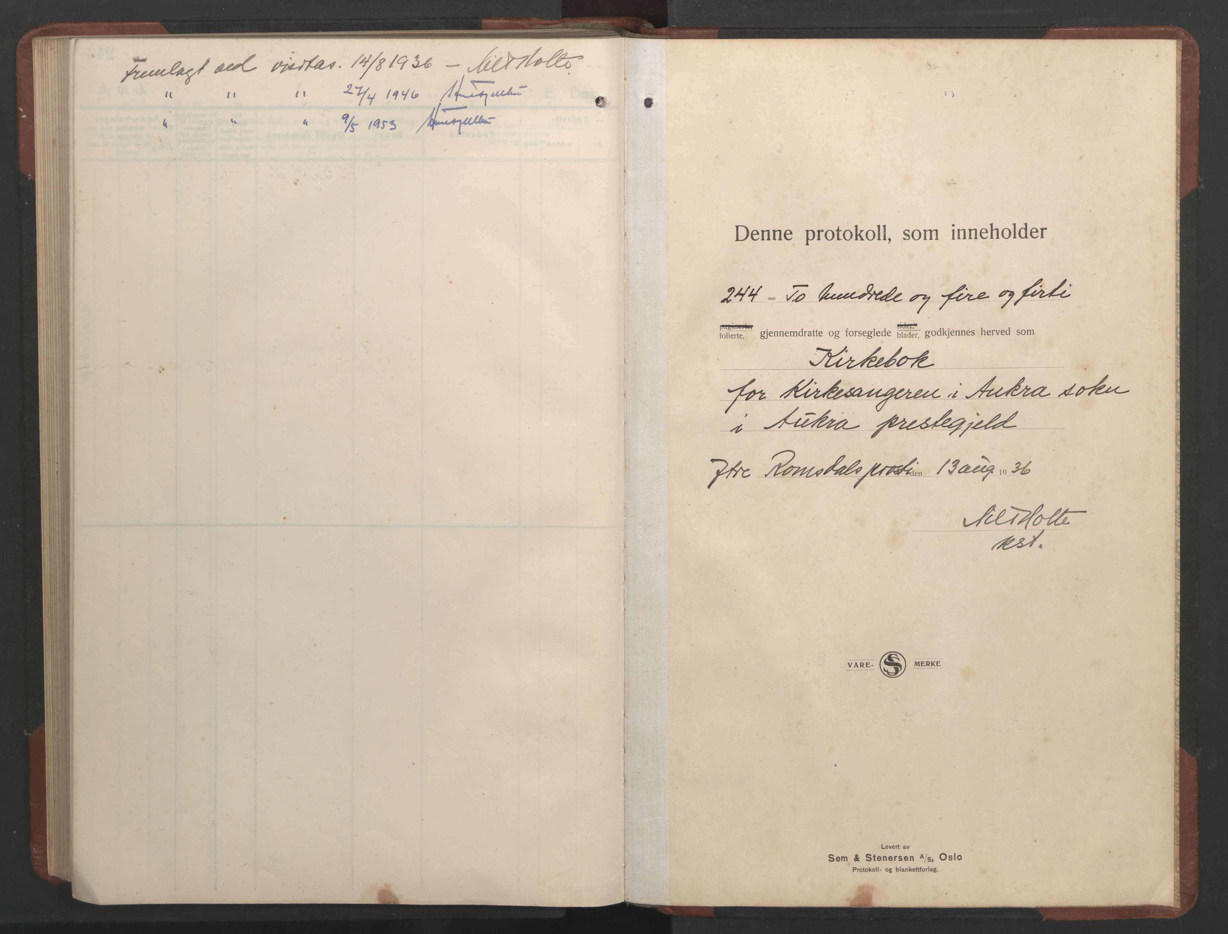 Ministerialprotokoller, klokkerbøker og fødselsregistre - Møre og Romsdal, AV/SAT-A-1454/560/L0726: Parish register (copy) no. 560C03, 1928-1952