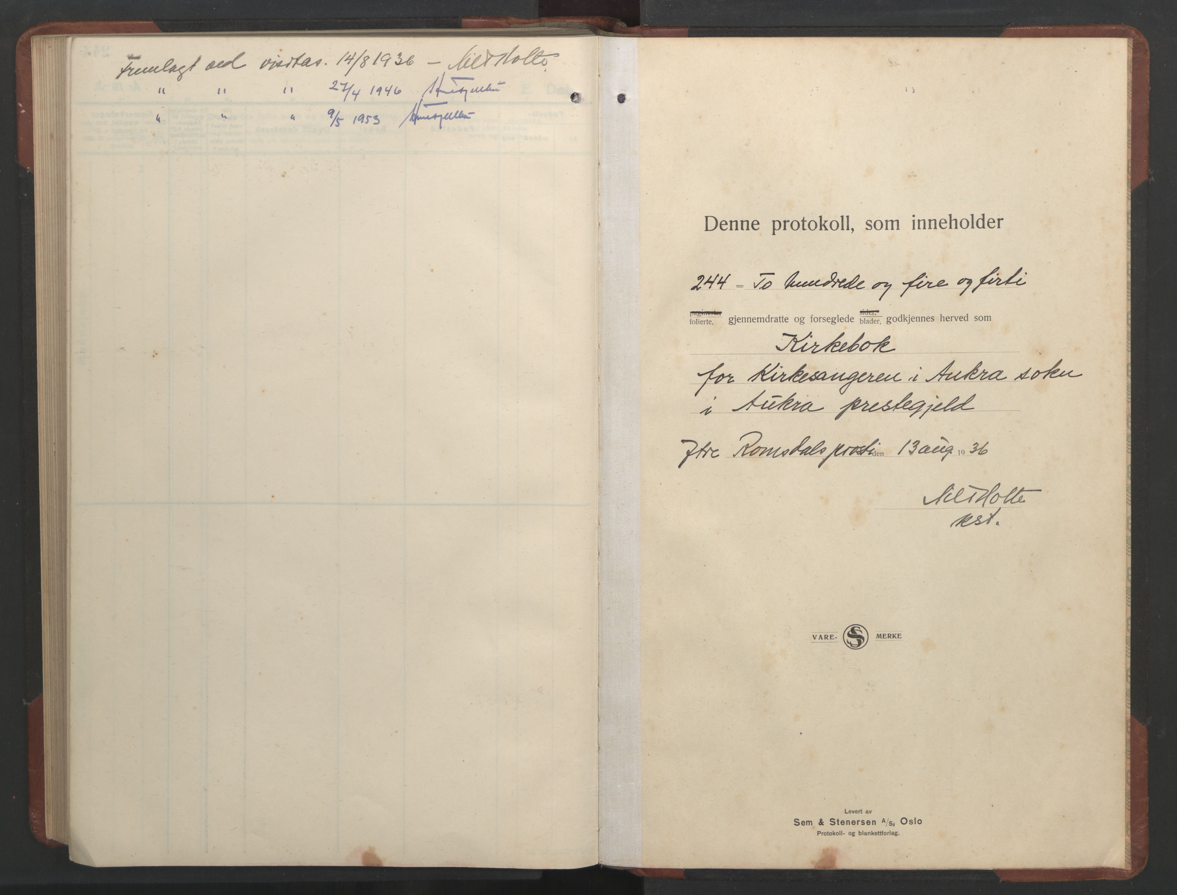 Ministerialprotokoller, klokkerbøker og fødselsregistre - Møre og Romsdal, SAT/A-1454/560/L0726: Parish register (copy) no. 560C03, 1928-1952