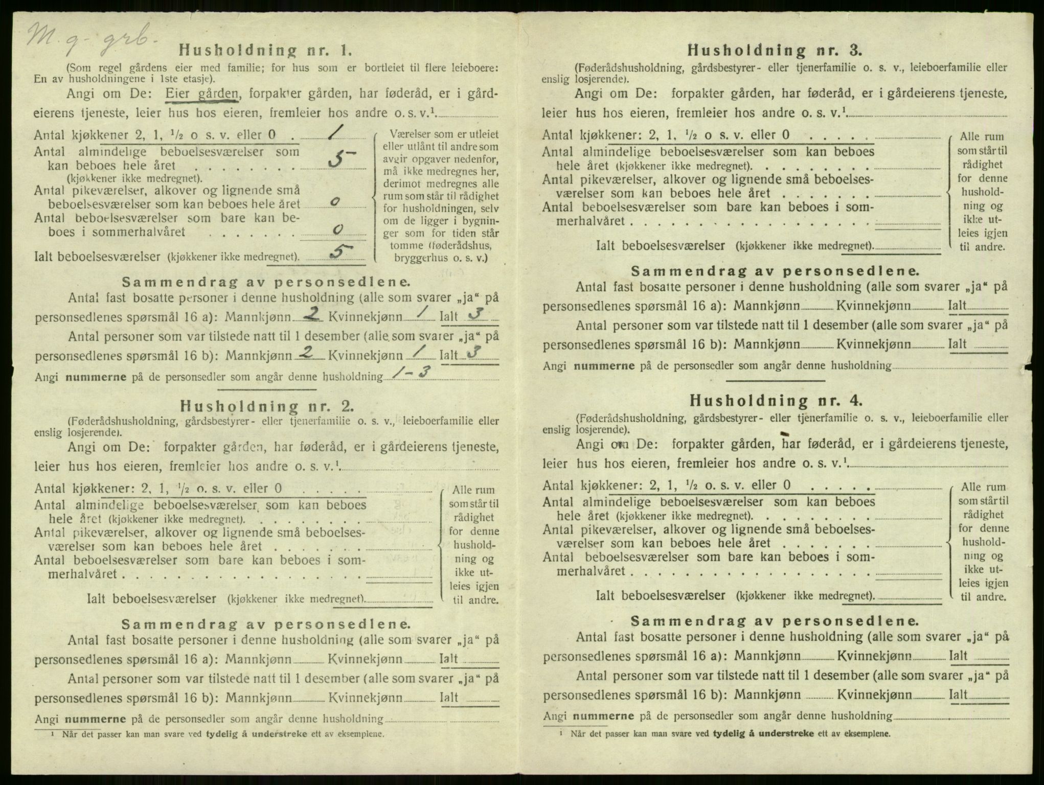 SAKO, 1920 census for Hole, 1920, p. 593