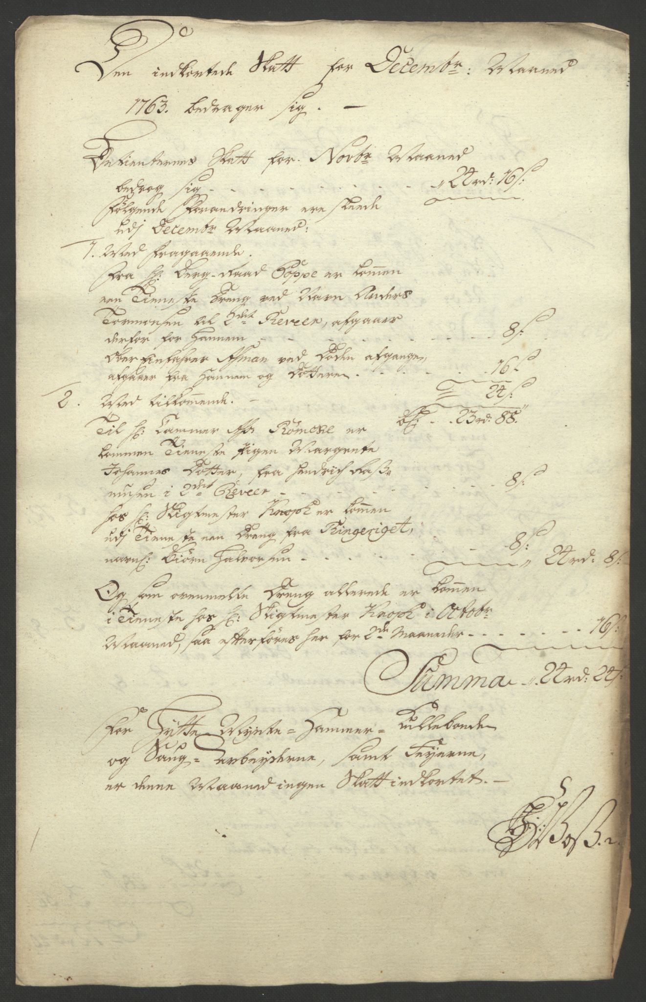 Rentekammeret inntil 1814, Reviderte regnskaper, Bergverksregnskaper, AV/RA-EA-3222/R/Rc/Rca/L0843: Ekstraskatt, 1762-1765, p. 592