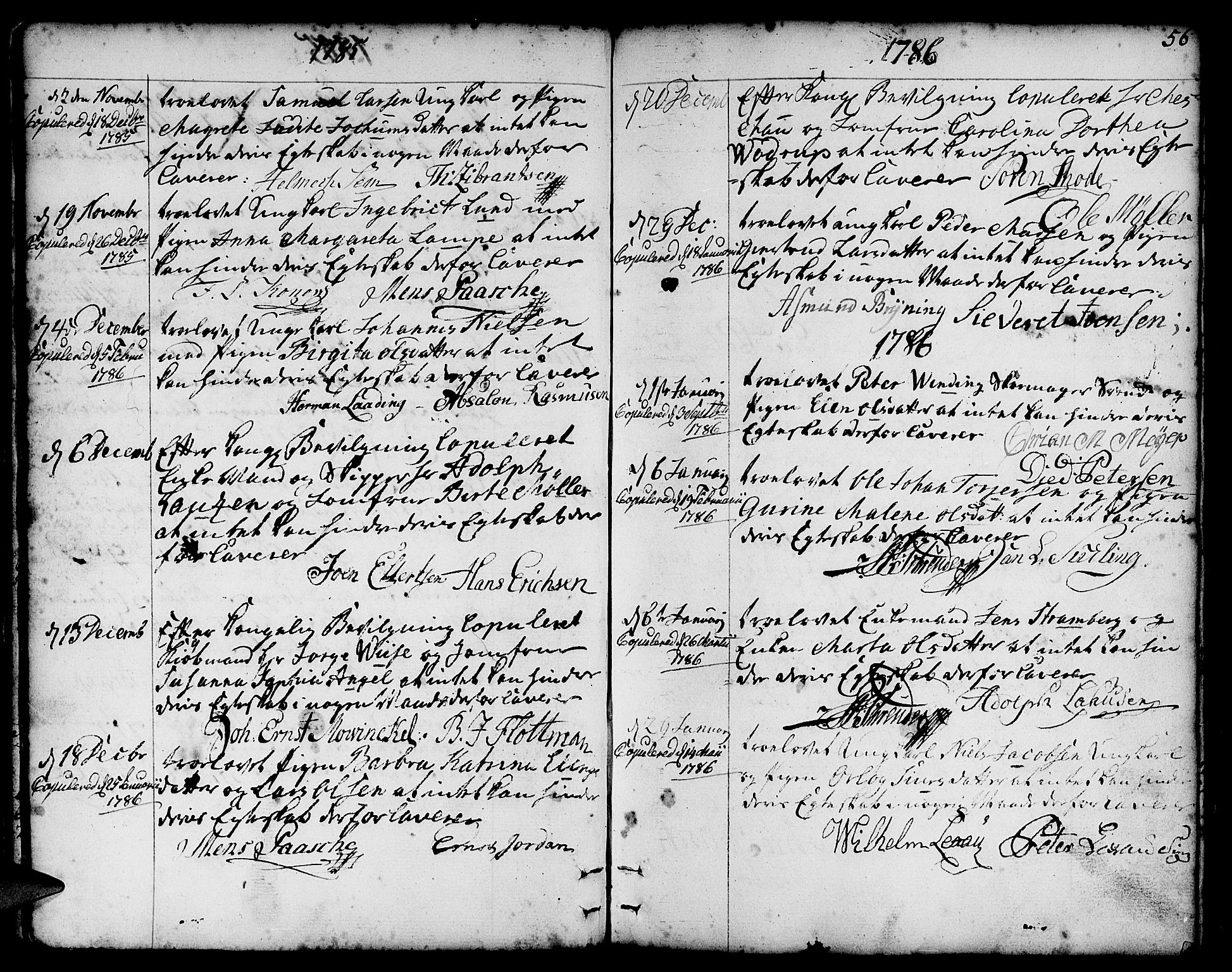 Nykirken Sokneprestembete, AV/SAB-A-77101/H/Haa/L0008: Parish register (official) no. A 8, 1776-1814, p. 56