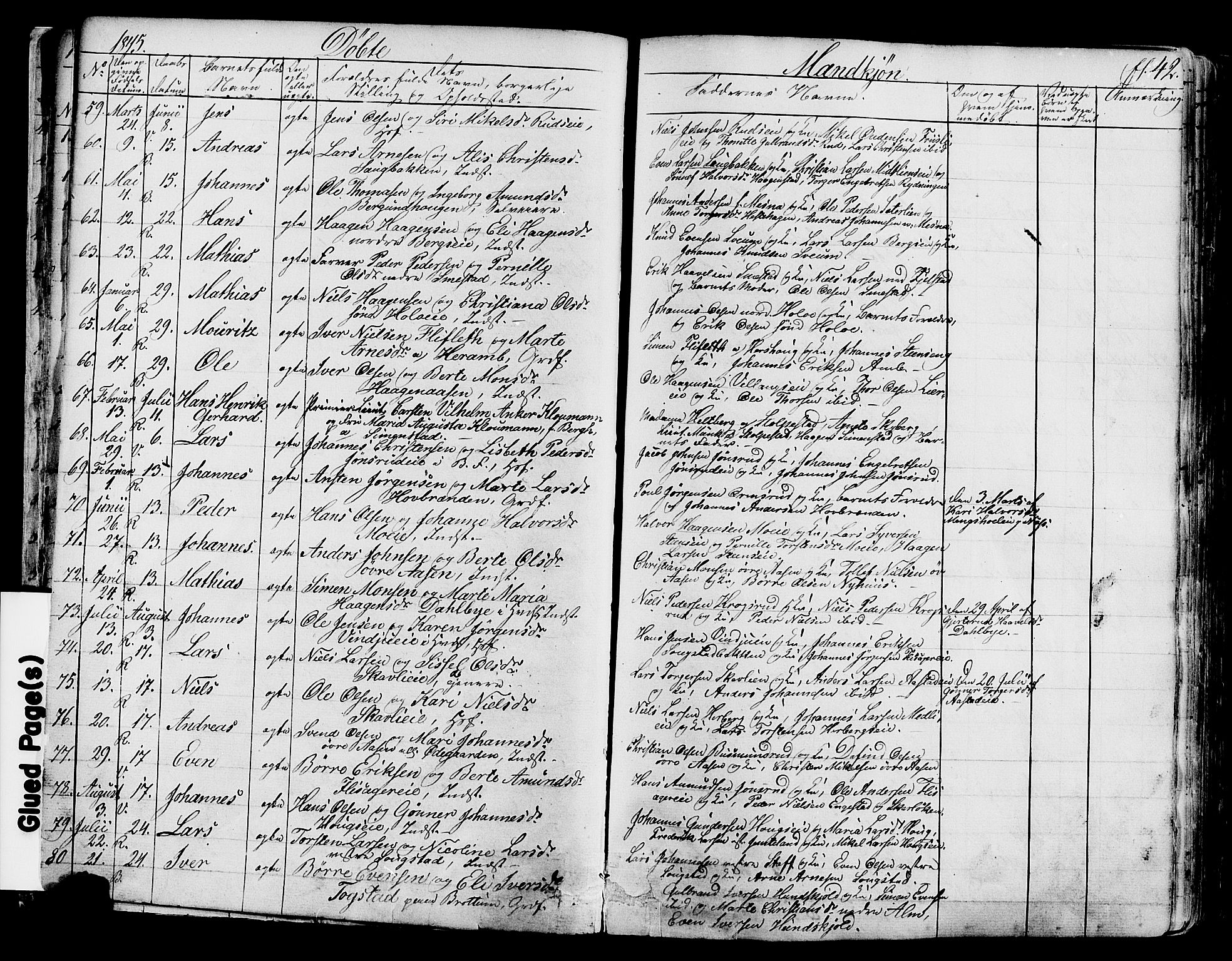 Ringsaker prestekontor, AV/SAH-PREST-014/K/Ka/L0008: Parish register (official) no. 8, 1837-1850, p. 42