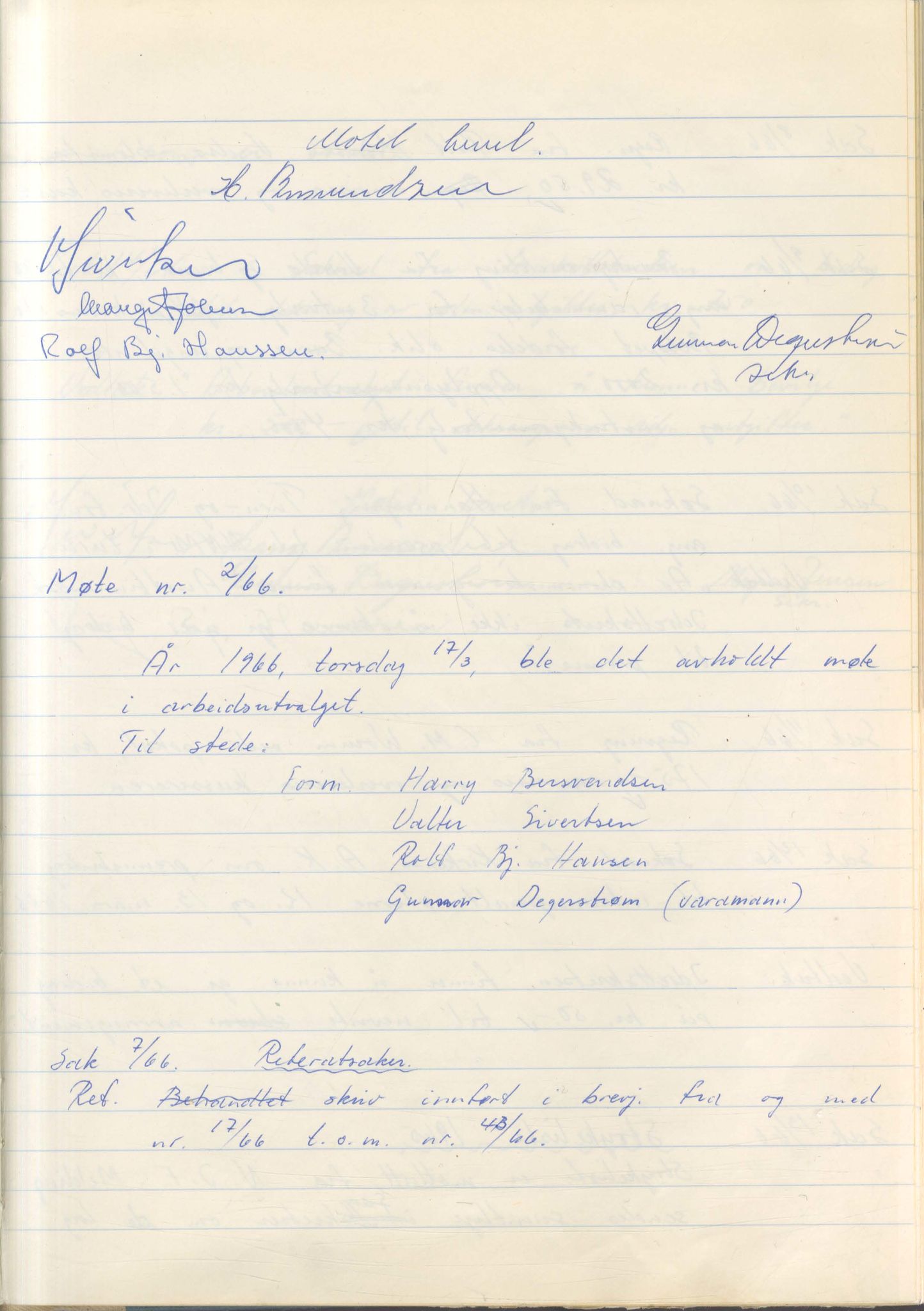 Aust-Finnmark Idrettskrets , FMFB/A-1041/A/L0007: Møteprotokoll for arbeidsutvalg, 1963-1971, p. 74