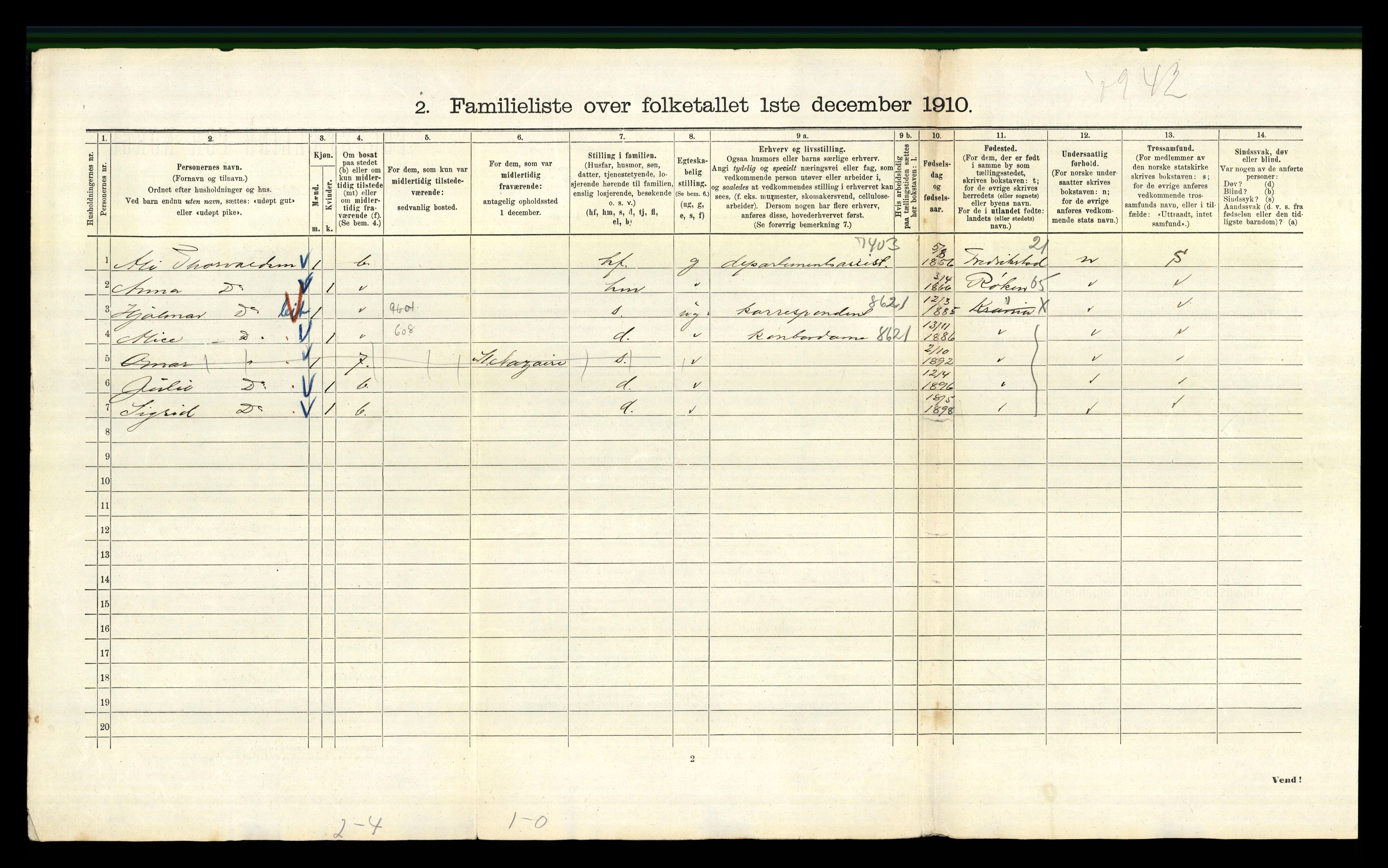 RA, 1910 census for Kristiania, 1910, p. 8782