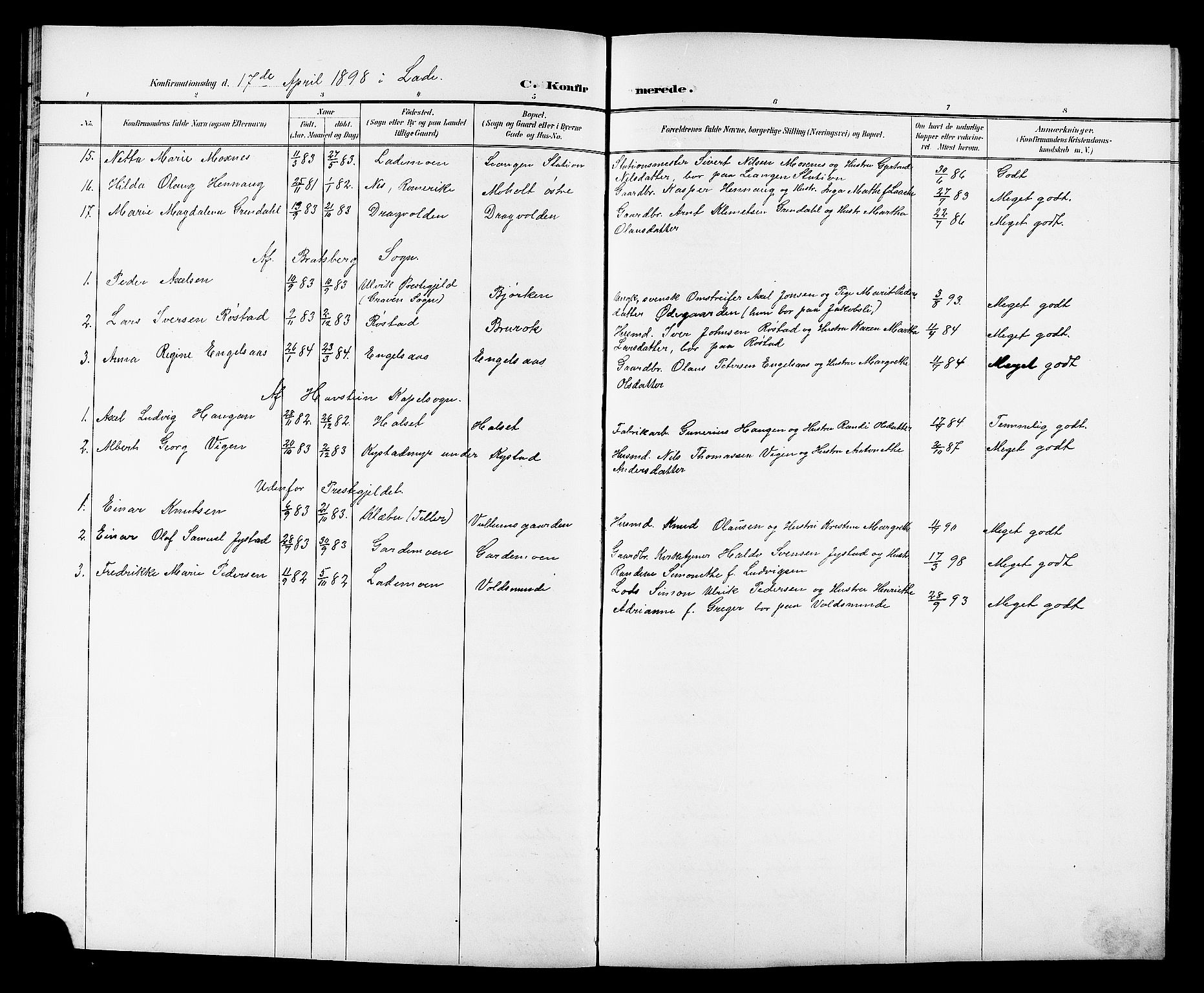 Ministerialprotokoller, klokkerbøker og fødselsregistre - Sør-Trøndelag, AV/SAT-A-1456/606/L0313: Parish register (copy) no. 606C09, 1895-1910