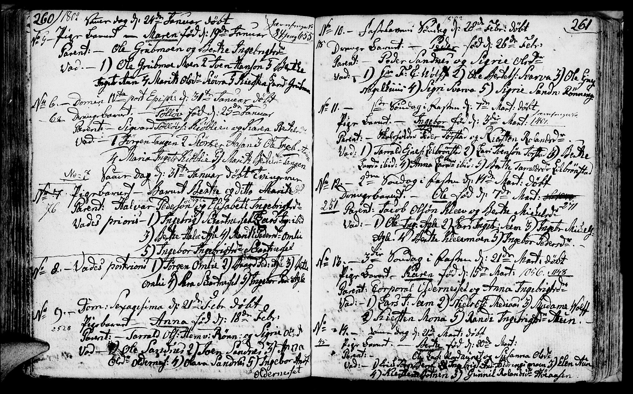 Ministerialprotokoller, klokkerbøker og fødselsregistre - Nord-Trøndelag, SAT/A-1458/749/L0468: Parish register (official) no. 749A02, 1787-1817, p. 260-261