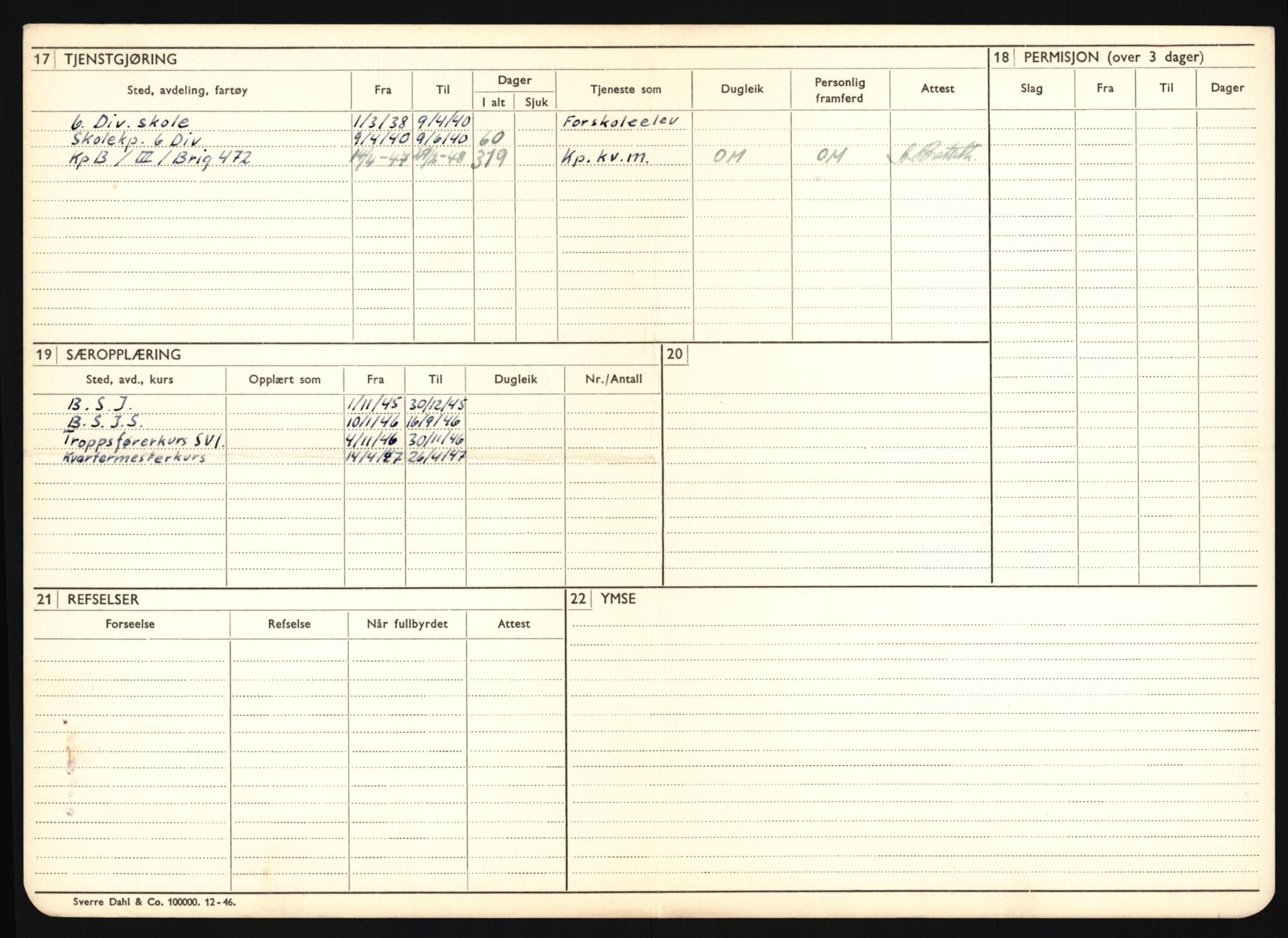 Forsvaret, Sør-Hålogaland landforsvar, AV/RA-RAFA-2552/P/Pa/L0303: Personellmapper for slettet personell, yrkesbefal og vernepliktig befal, født 1917-1920, 1936-1980, p. 488