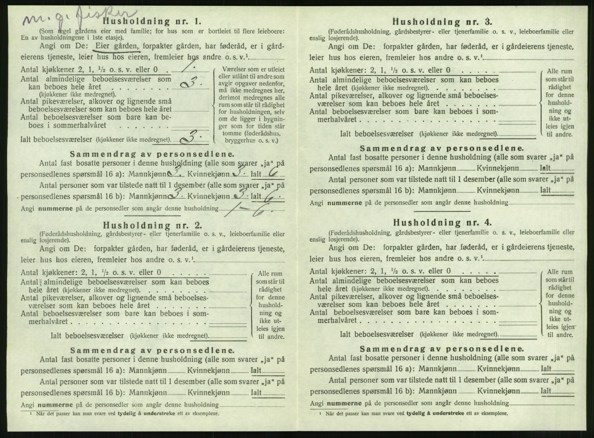 SAT, 1920 census for Hopen, 1920, p. 347