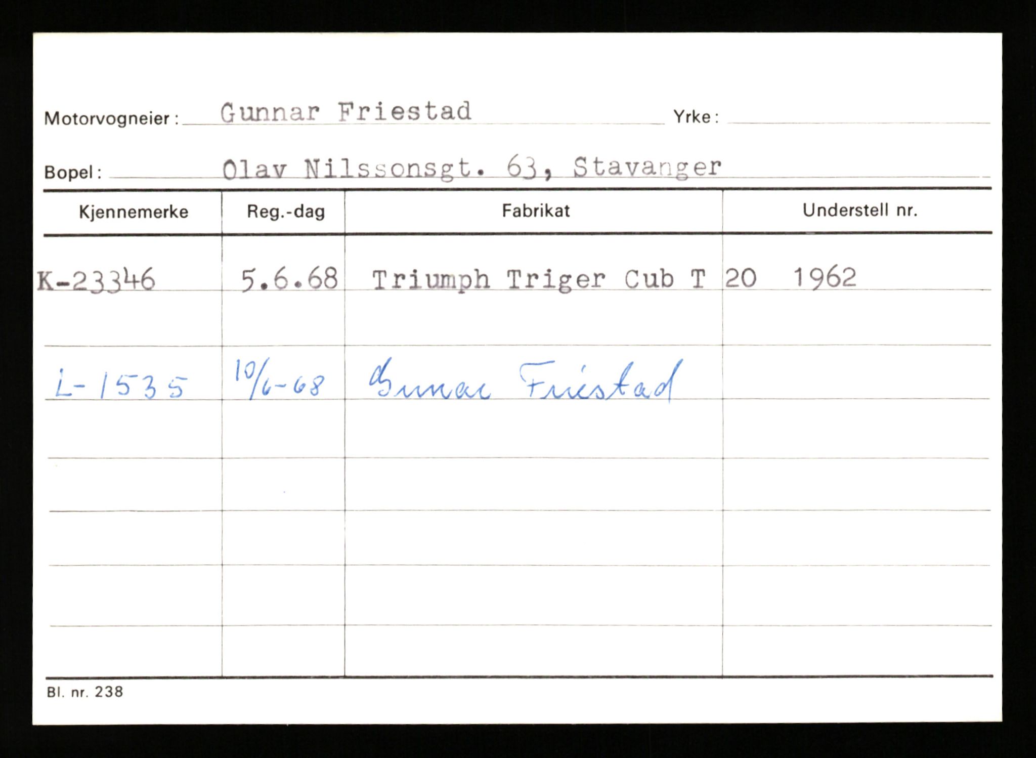 Stavanger trafikkstasjon, AV/SAST-A-101942/0/G/L0005: Registreringsnummer: 23000 - 34245, 1930-1971, p. 129