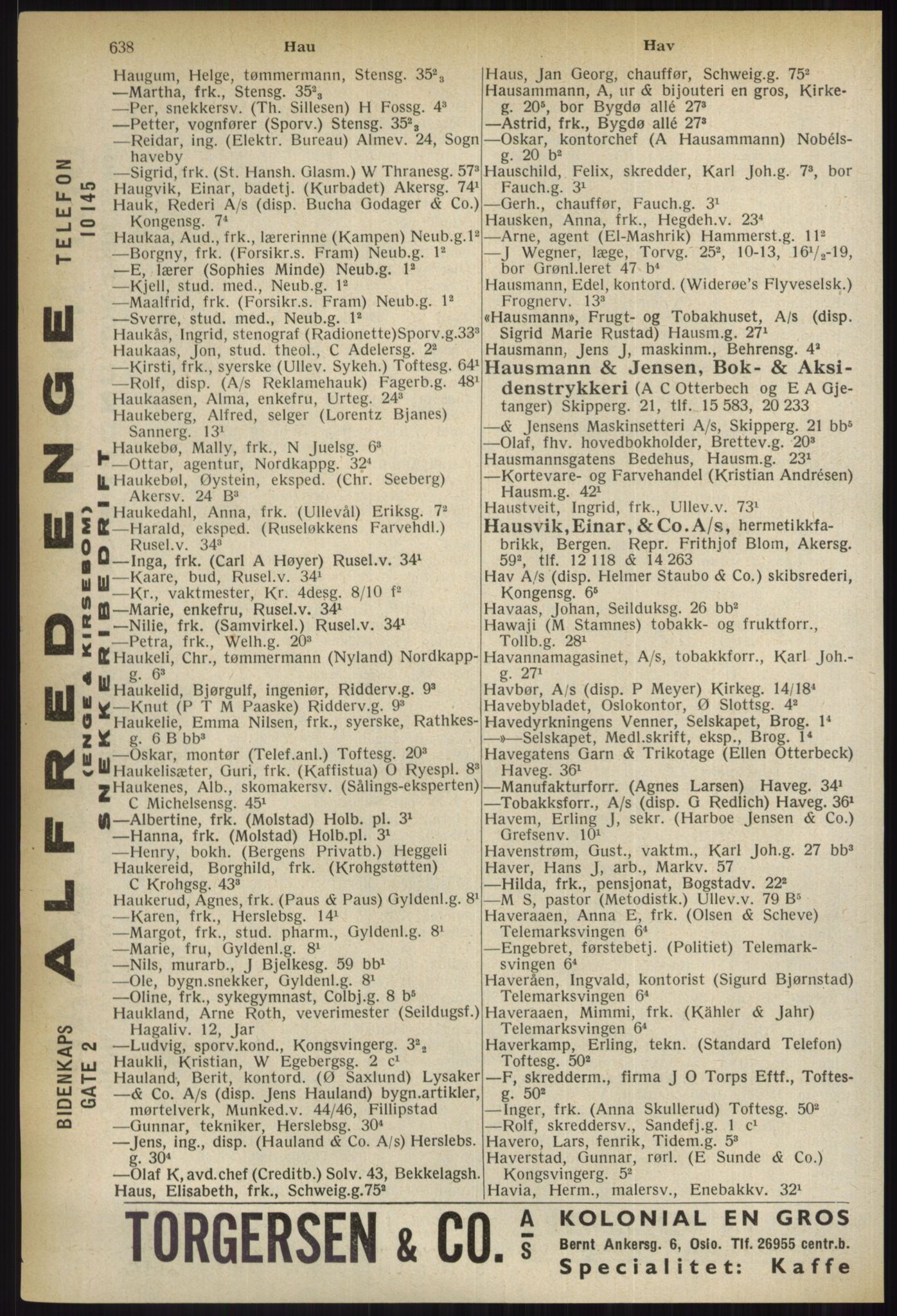 Kristiania/Oslo adressebok, PUBL/-, 1937, p. 638