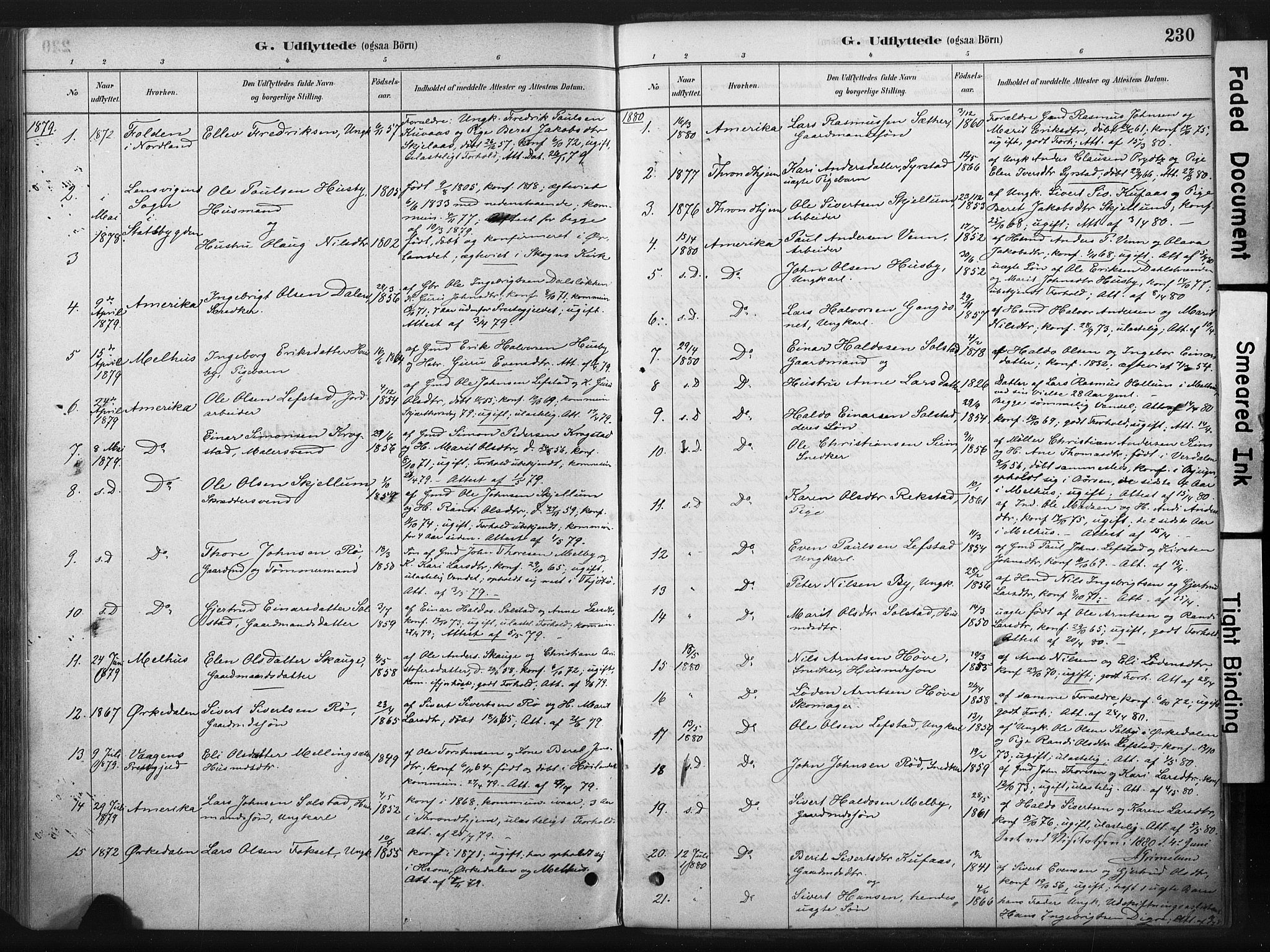 Ministerialprotokoller, klokkerbøker og fødselsregistre - Sør-Trøndelag, SAT/A-1456/667/L0795: Parish register (official) no. 667A03, 1879-1907, p. 230