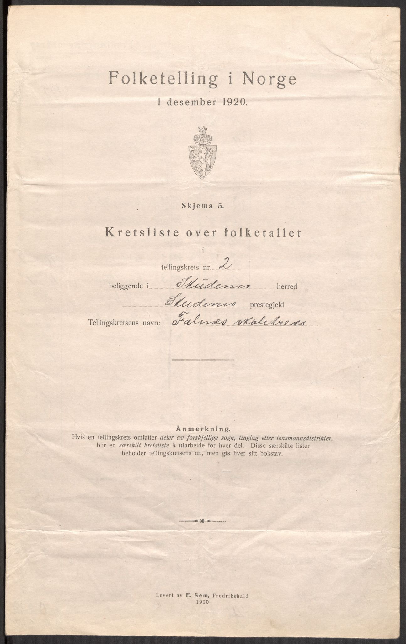 SAST, 1920 census for Skudenes, 1920, p. 12