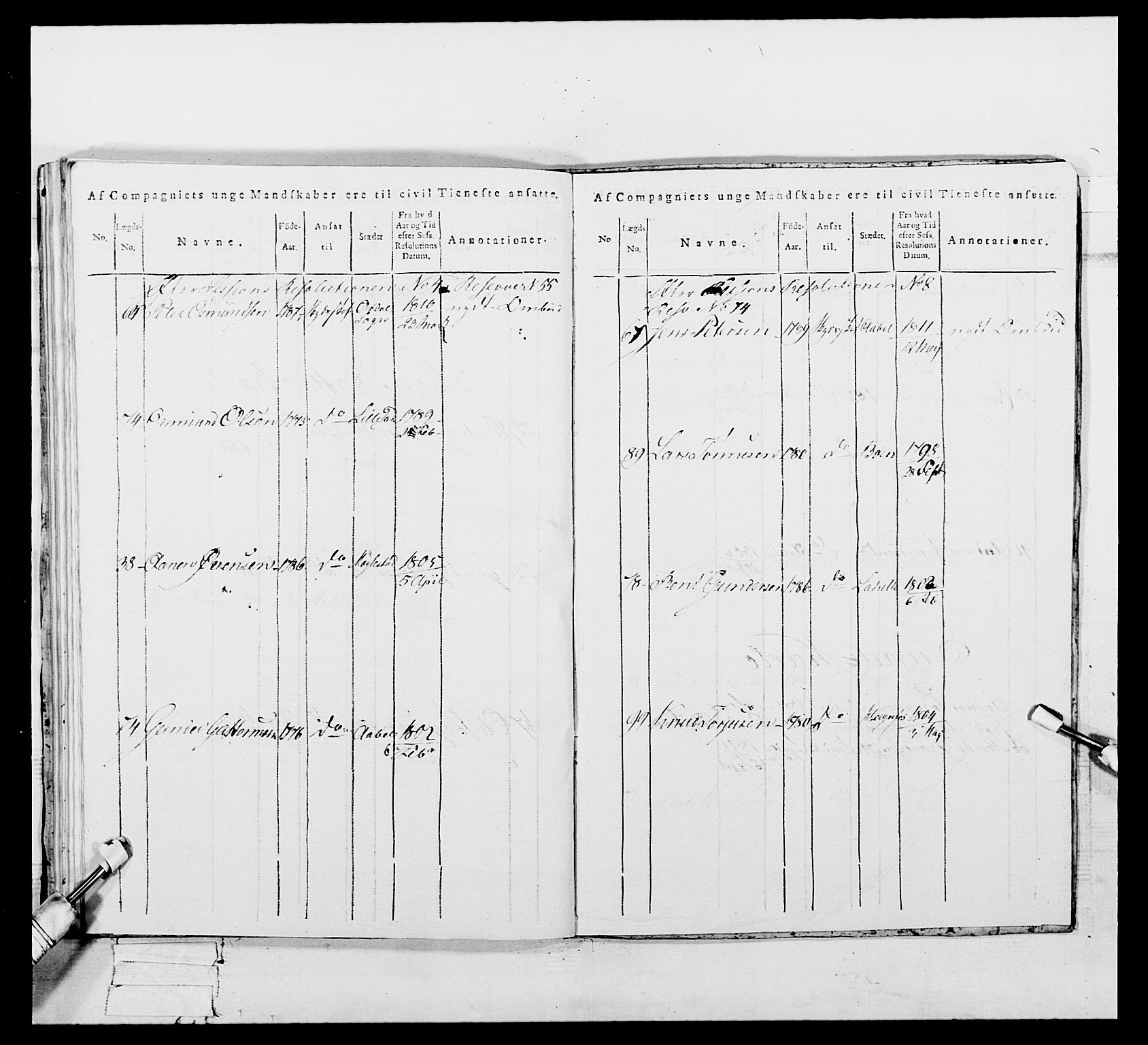 Generalitets- og kommissariatskollegiet, Det kongelige norske kommissariatskollegium, AV/RA-EA-5420/E/Eh/L0112: Vesterlenske nasjonale infanteriregiment, 1812, p. 287