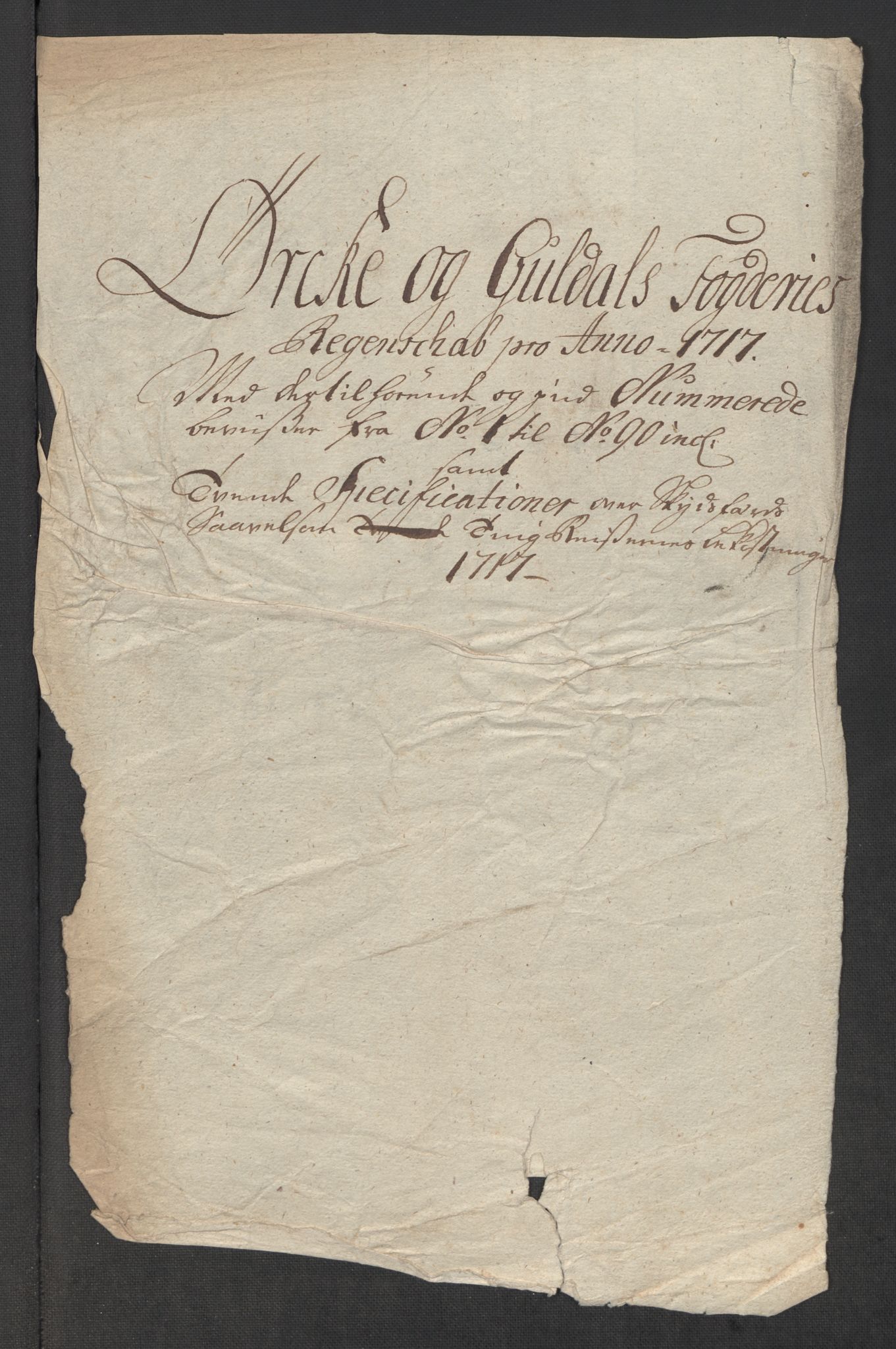 Rentekammeret inntil 1814, Reviderte regnskaper, Fogderegnskap, AV/RA-EA-4092/R60/L3969: Fogderegnskap Orkdal og Gauldal, 1717, p. 19