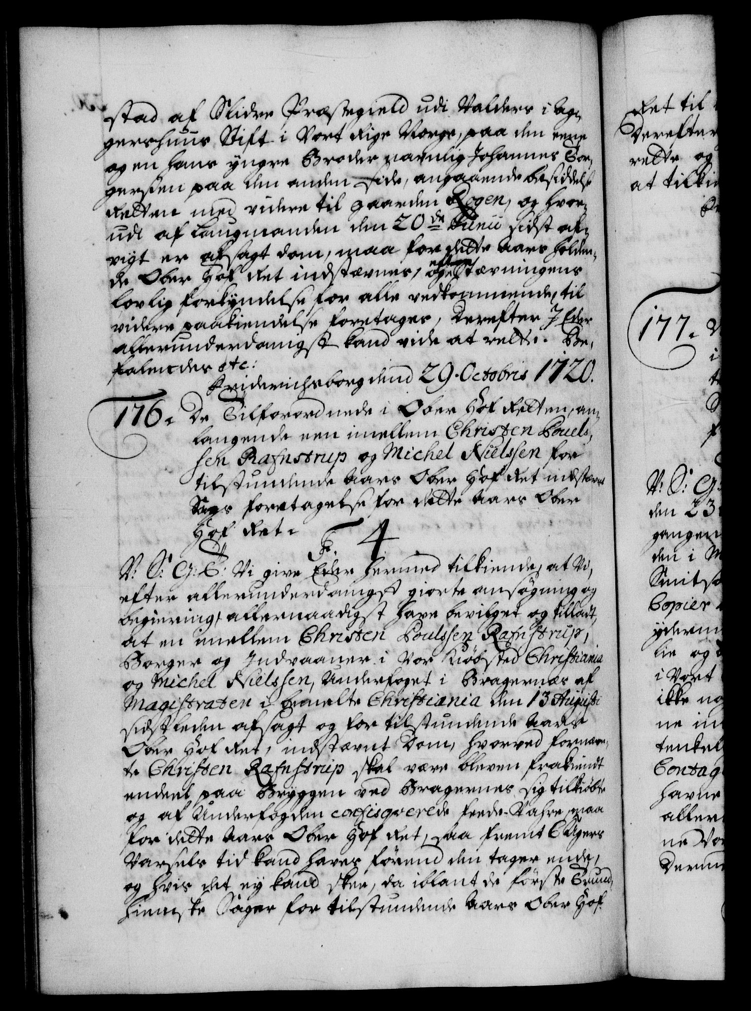 Danske Kanselli 1572-1799, RA/EA-3023/F/Fc/Fca/Fcab/L0021: Norske tegnelser, 1719-1721, p. 330b