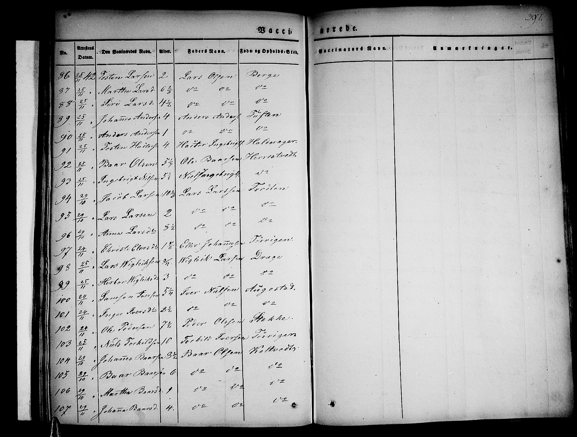 Strandebarm sokneprestembete, AV/SAB-A-78401/H/Haa: Parish register (official) no. A 6, 1826-1843, p. 397