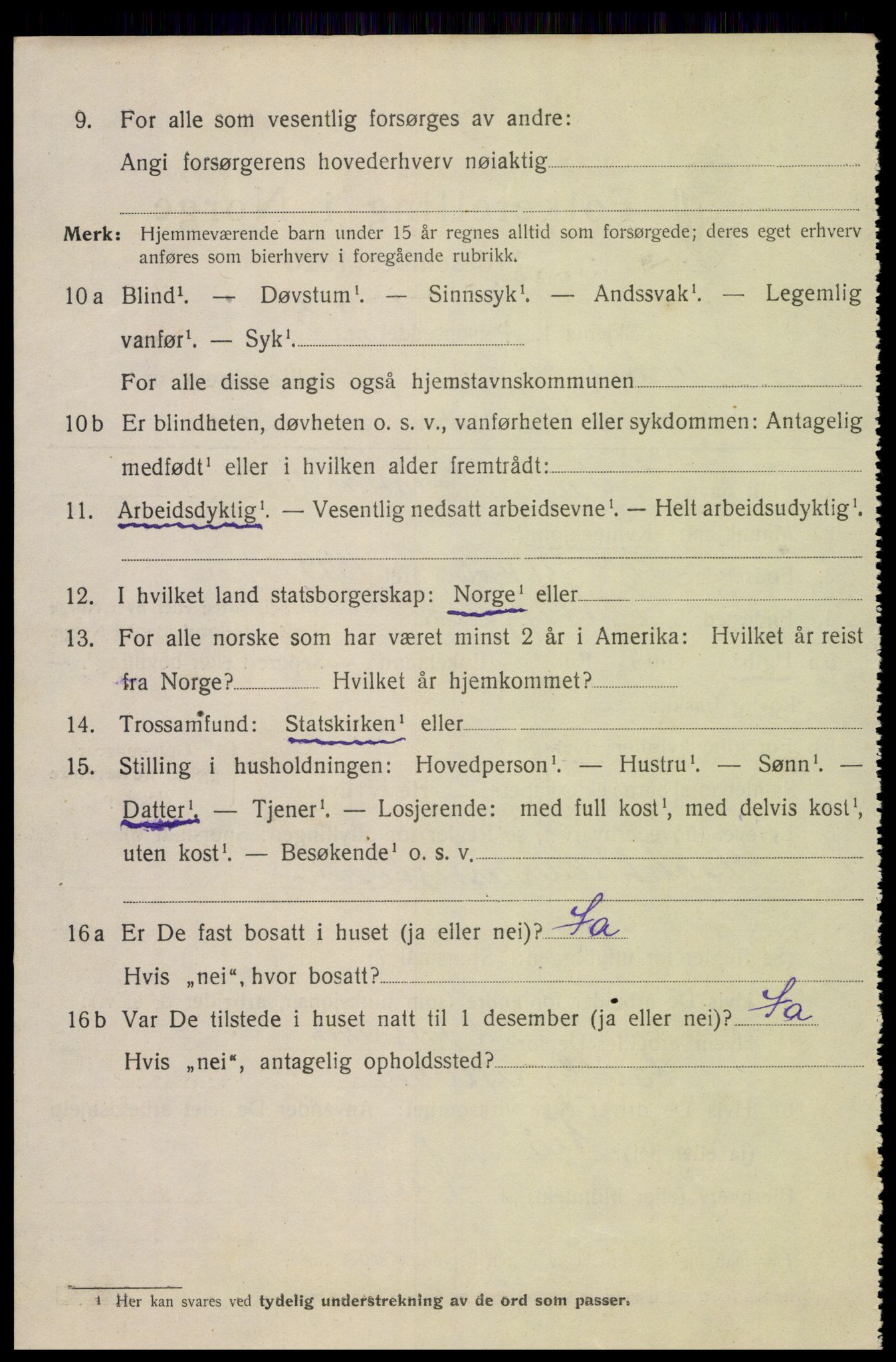 SAK, 1920 census for Flekkefjord, 1920, p. 3267