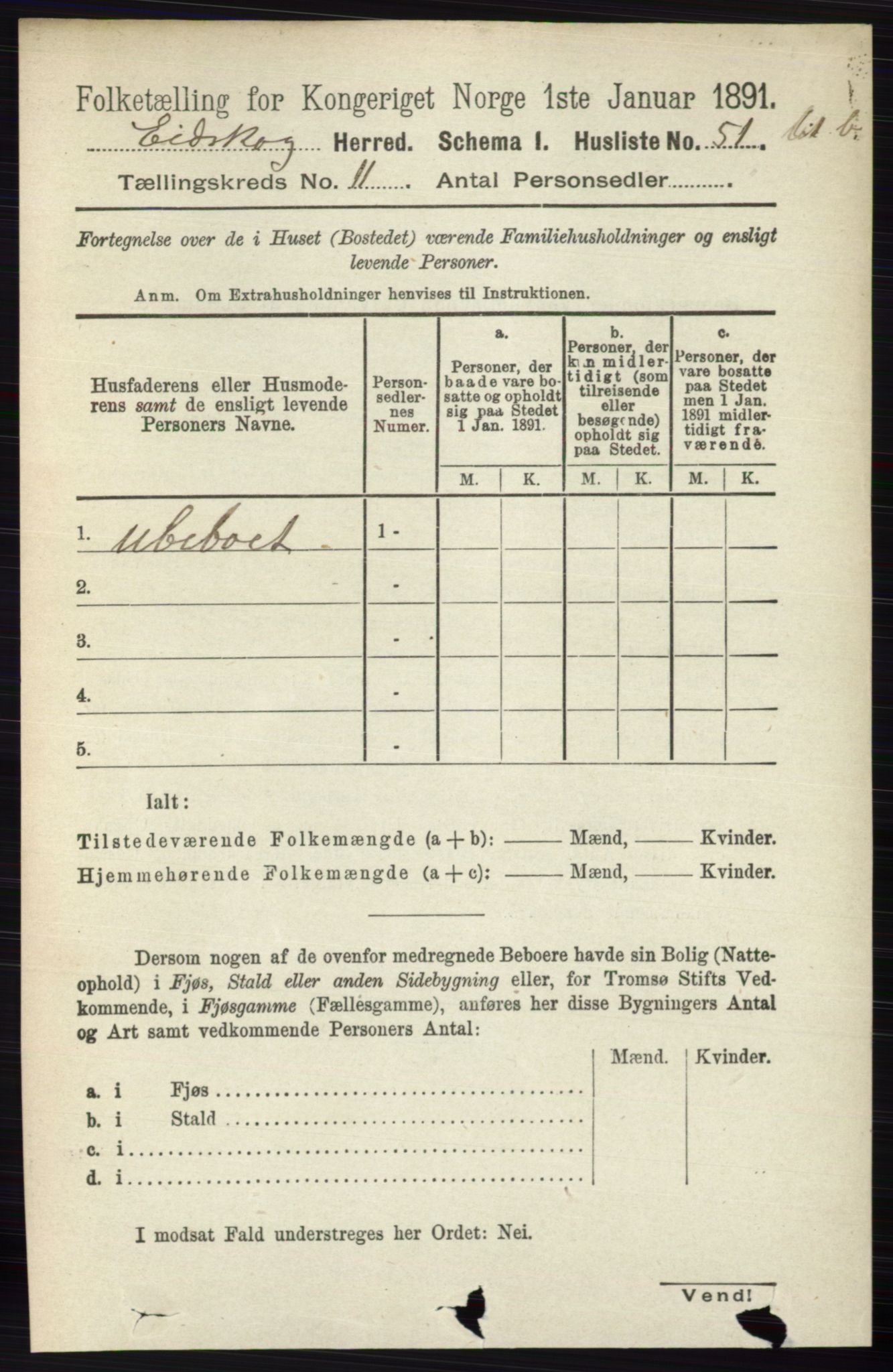 RA, 1891 census for 0420 Eidskog, 1891, p. 6760