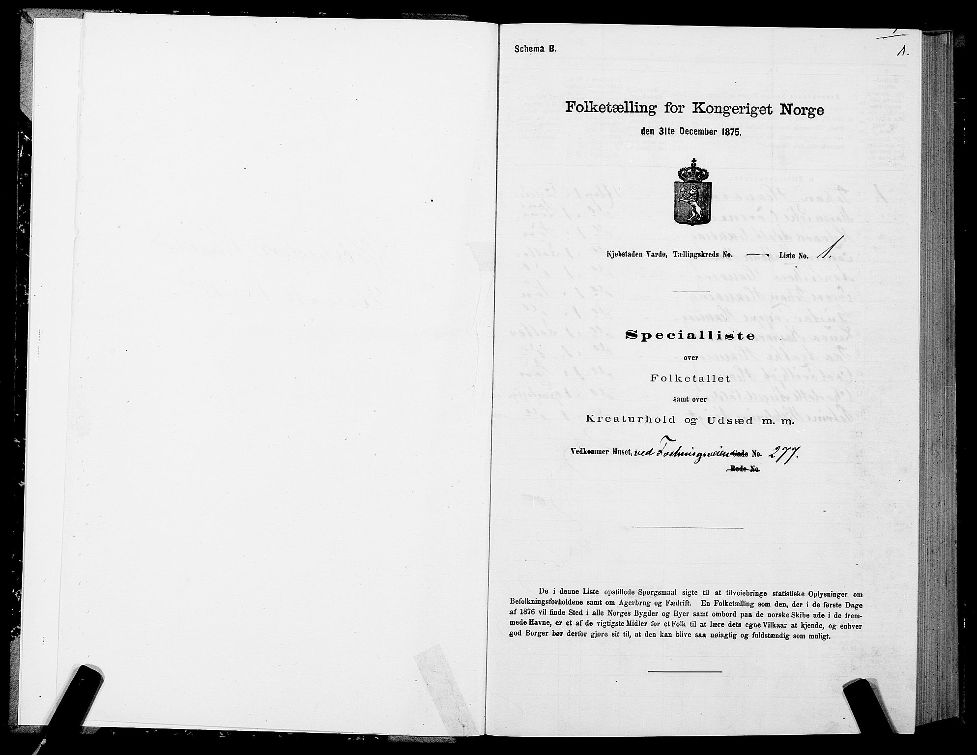 SATØ, 1875 census for 2002B Vardø/Vardø, 1875, p. 1001