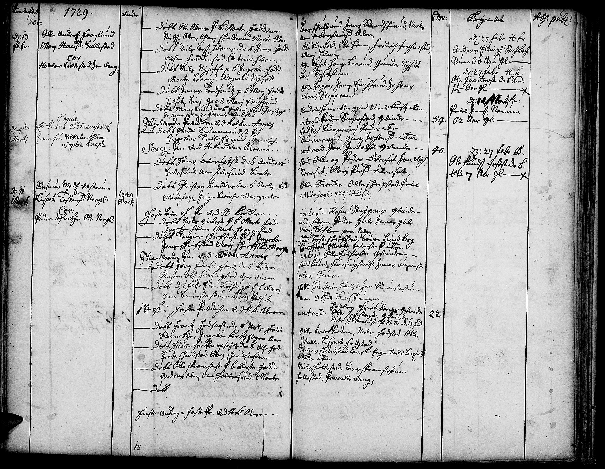 Toten prestekontor, AV/SAH-PREST-102/H/Ha/Haa/L0002: Parish register (official) no. 2, 1714-1732, p. 206