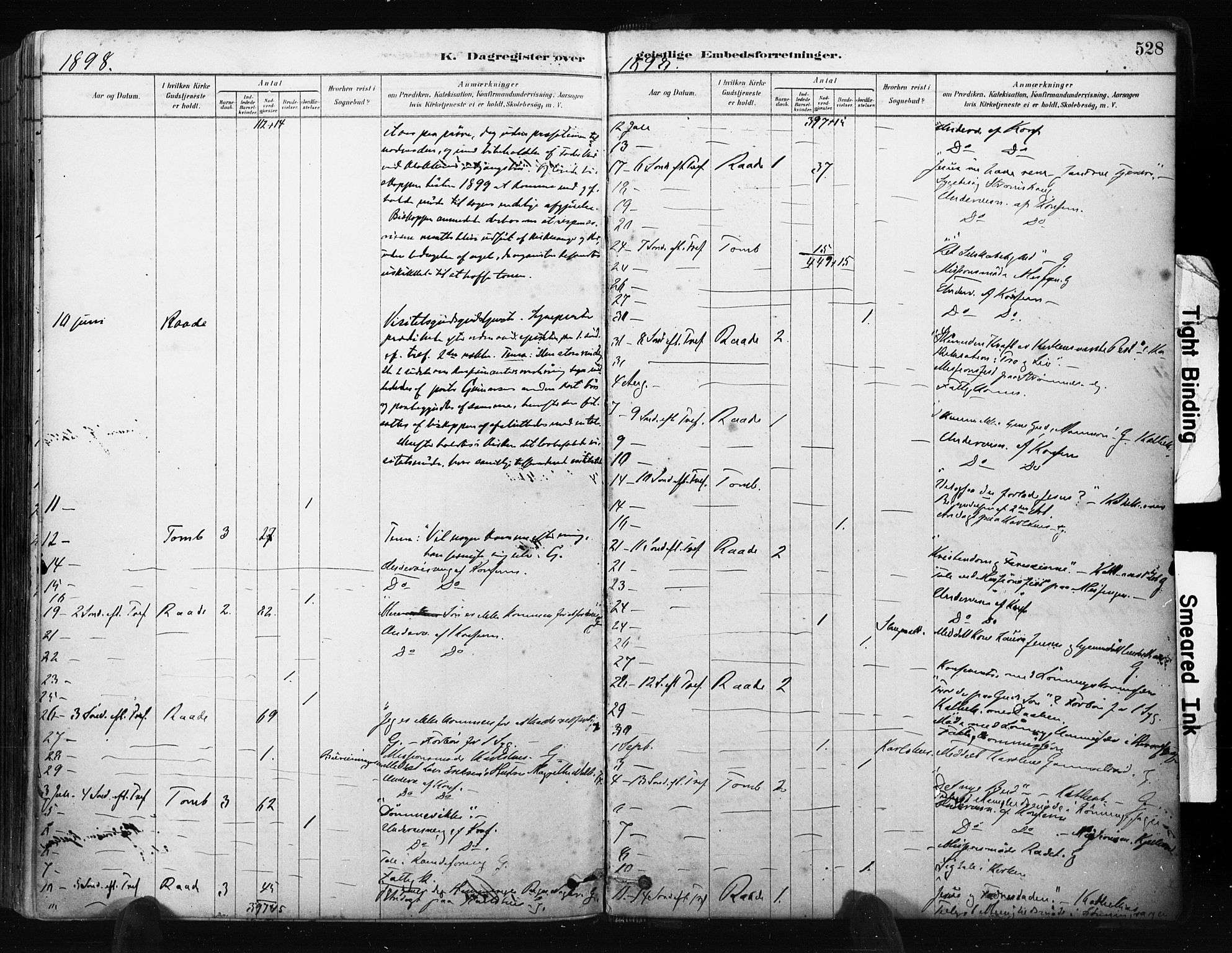 Råde prestekontor kirkebøker, AV/SAO-A-2009/F/Fa/L0007: Parish register (official) no. 7, 1878-1902, p. 528