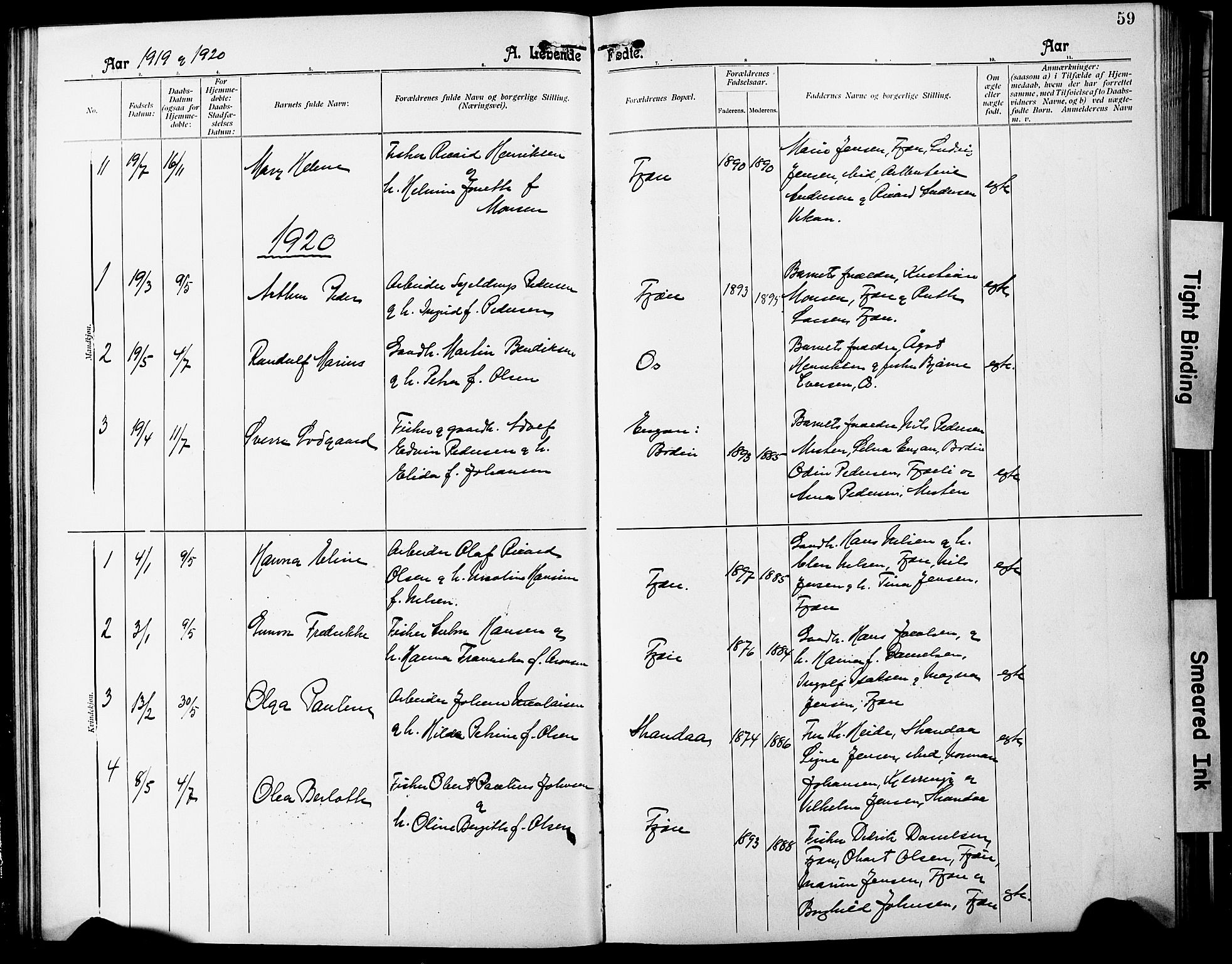 Ministerialprotokoller, klokkerbøker og fødselsregistre - Nordland, SAT/A-1459/803/L0077: Parish register (copy) no. 803C04, 1897-1930, p. 59