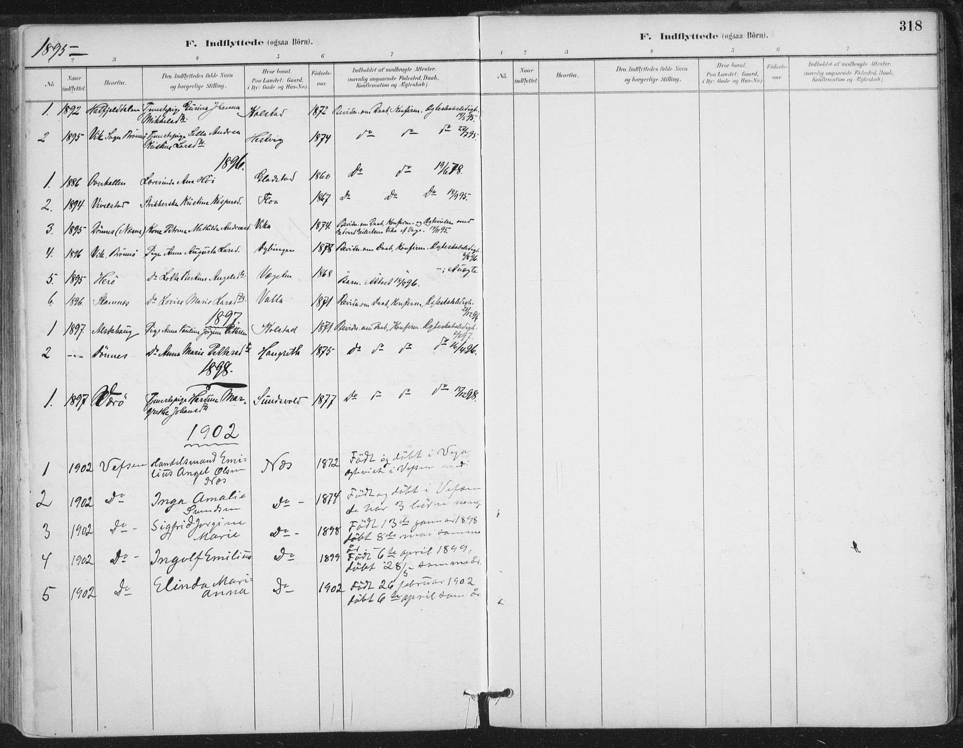 Ministerialprotokoller, klokkerbøker og fødselsregistre - Nordland, AV/SAT-A-1459/816/L0244: Parish register (official) no. 816A10, 1886-1903, p. 318