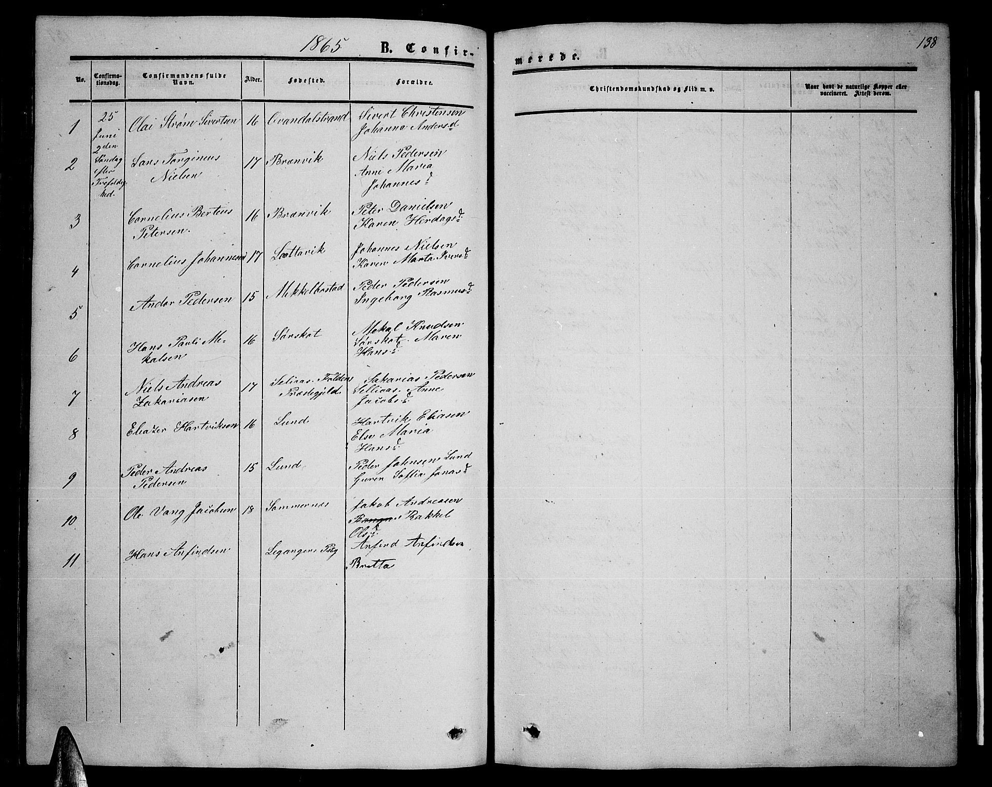 Ministerialprotokoller, klokkerbøker og fødselsregistre - Nordland, AV/SAT-A-1459/857/L0827: Parish register (copy) no. 857C02, 1852-1879, p. 138