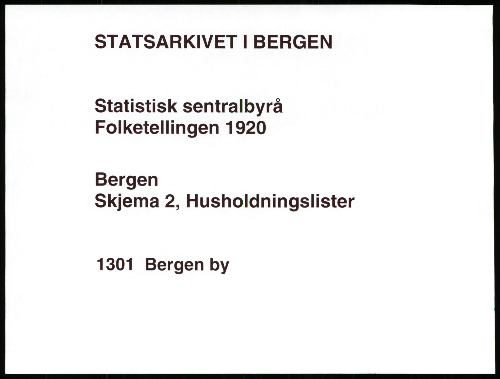 SAB, 1920 census for Bergen, 1920, p. 48873